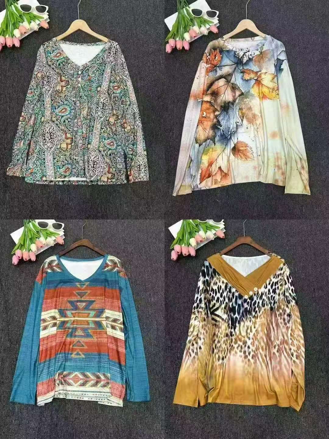 2000 Pcs Amazon Original Plus Size Women Mixed Long Sleeve Tops, Individual Packaging, Size M-5XL - Image 7
