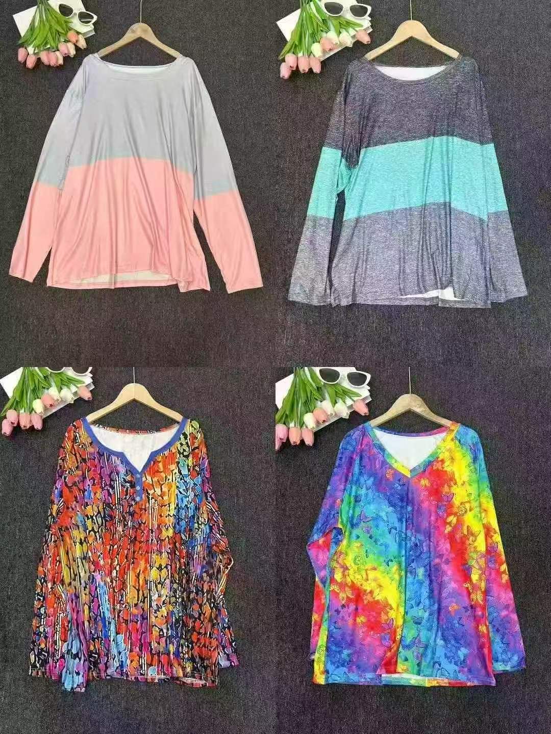 2000 Pcs Amazon Original Plus Size Women Mixed Long Sleeve Tops, Individual Packaging, Size M-5XL - Image 9