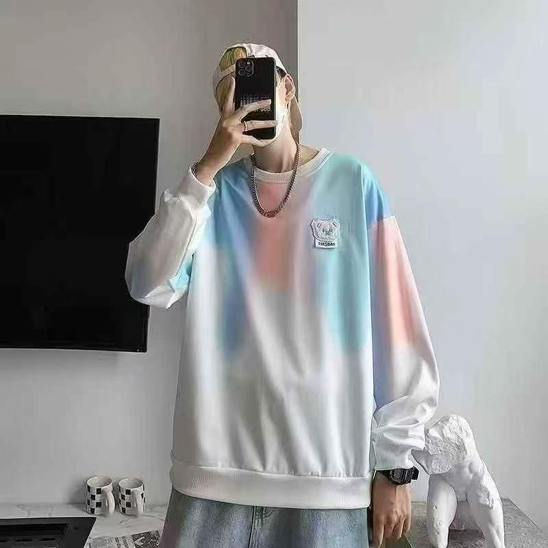 Fashion Casual Gradient Bear Print Crew Neck Sweatshirt, 2 Colors, S-3XL, 350 Pieces - Image 2
