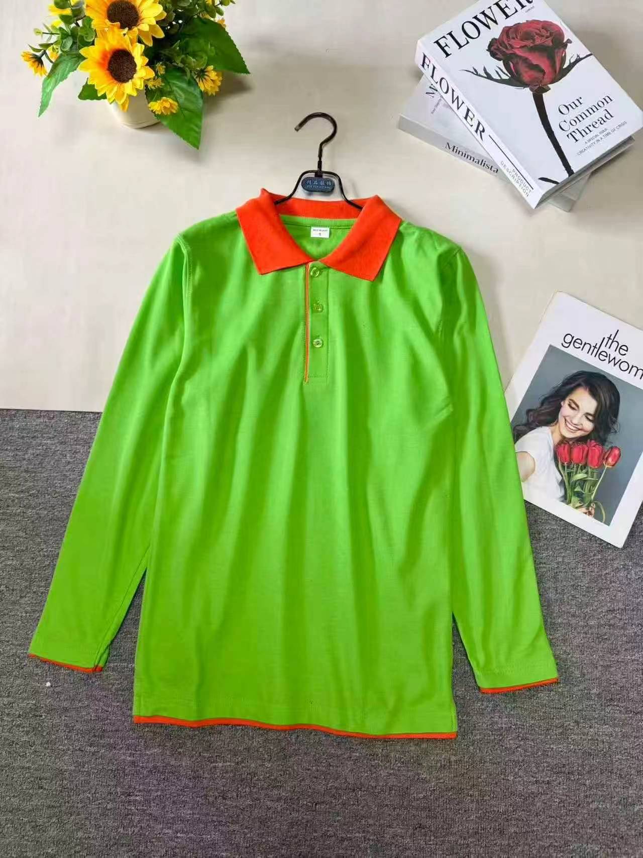 Fashion Long Sleeve Cotton Polo T-shirt, 3 Colors, Size S-3XL, About 3000 Pieces - Image 3