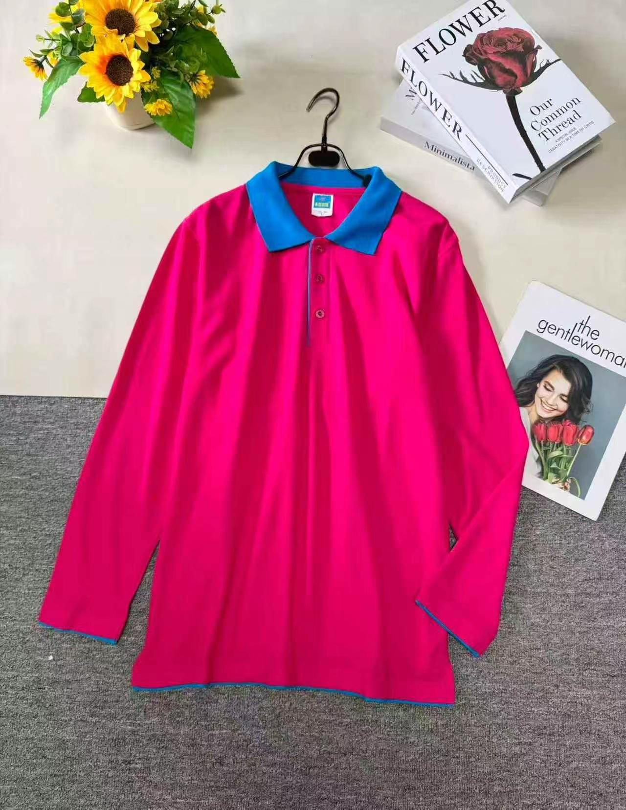 Fashion Long Sleeve Cotton Polo T-shirt, 3 Colors, Size S-3XL, About 3000 Pieces - Image 4