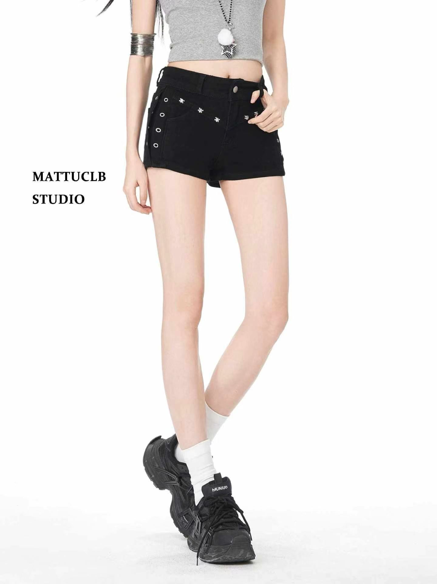 Summer New Black Rivet High Waist Slim Denim Shorts, XS-2XL, 220 Pieces - Image 4