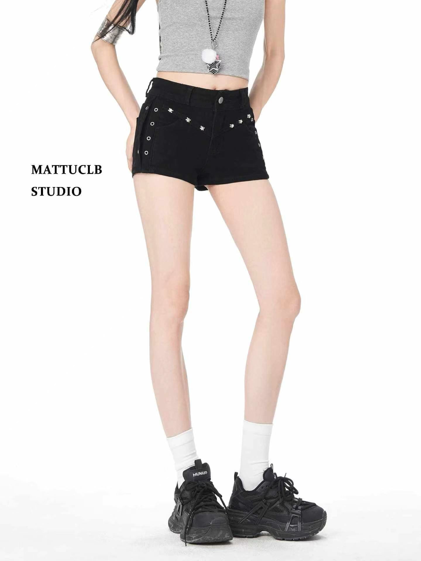 Summer New Black Rivet High Waist Slim Denim Shorts, XS-2XL, 220 Pieces - Image 7