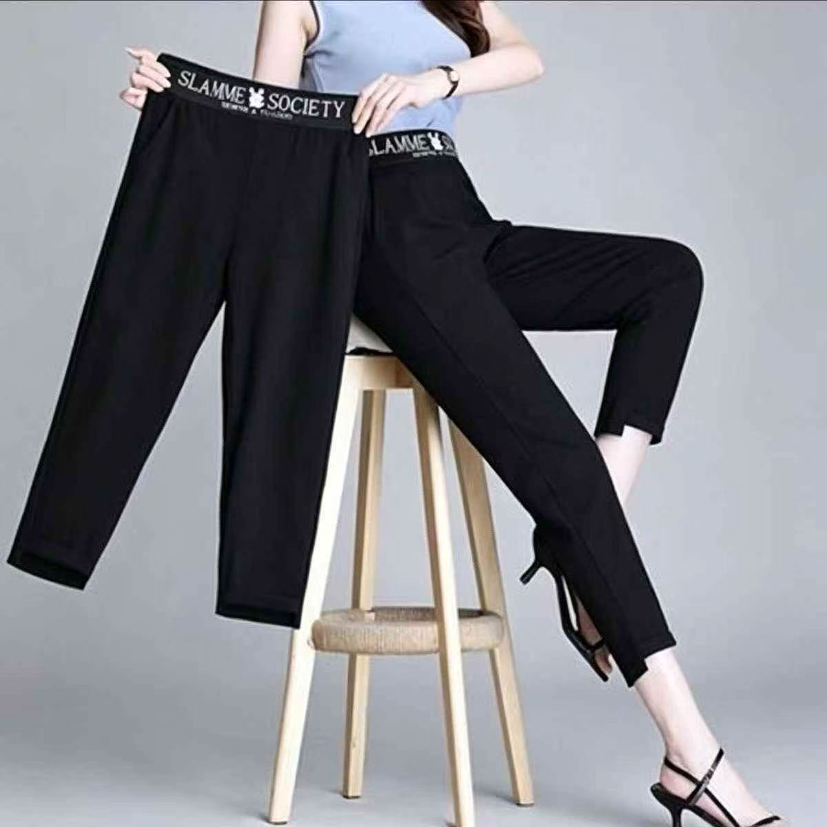 Women's Plus Size Harem Pants Summer Ice Silk Casual Pants About 300 Pieces - Image 3