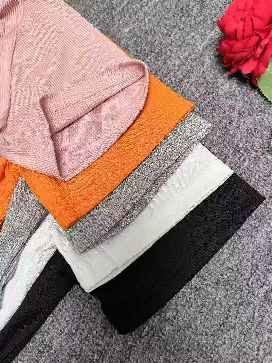 406 Pieces Solid Color Ice Silk Short Sleeve T-shirts For Women - Image 7