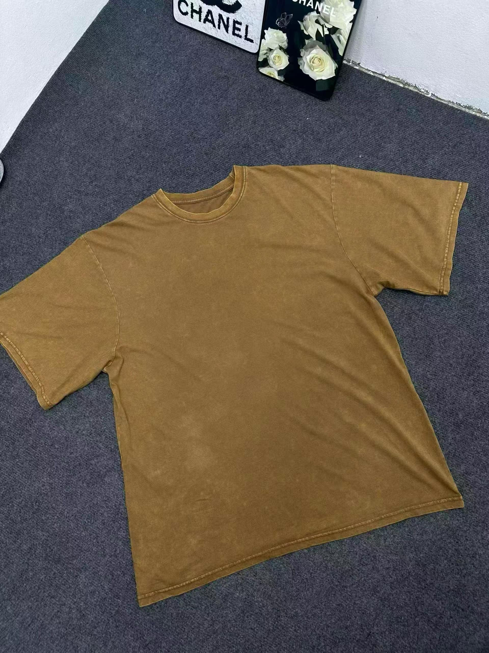 Vintage Washed Heavyweight Oversized Short Sleeve T-shirts, Big Size, About 2000 Pcs - Image 4