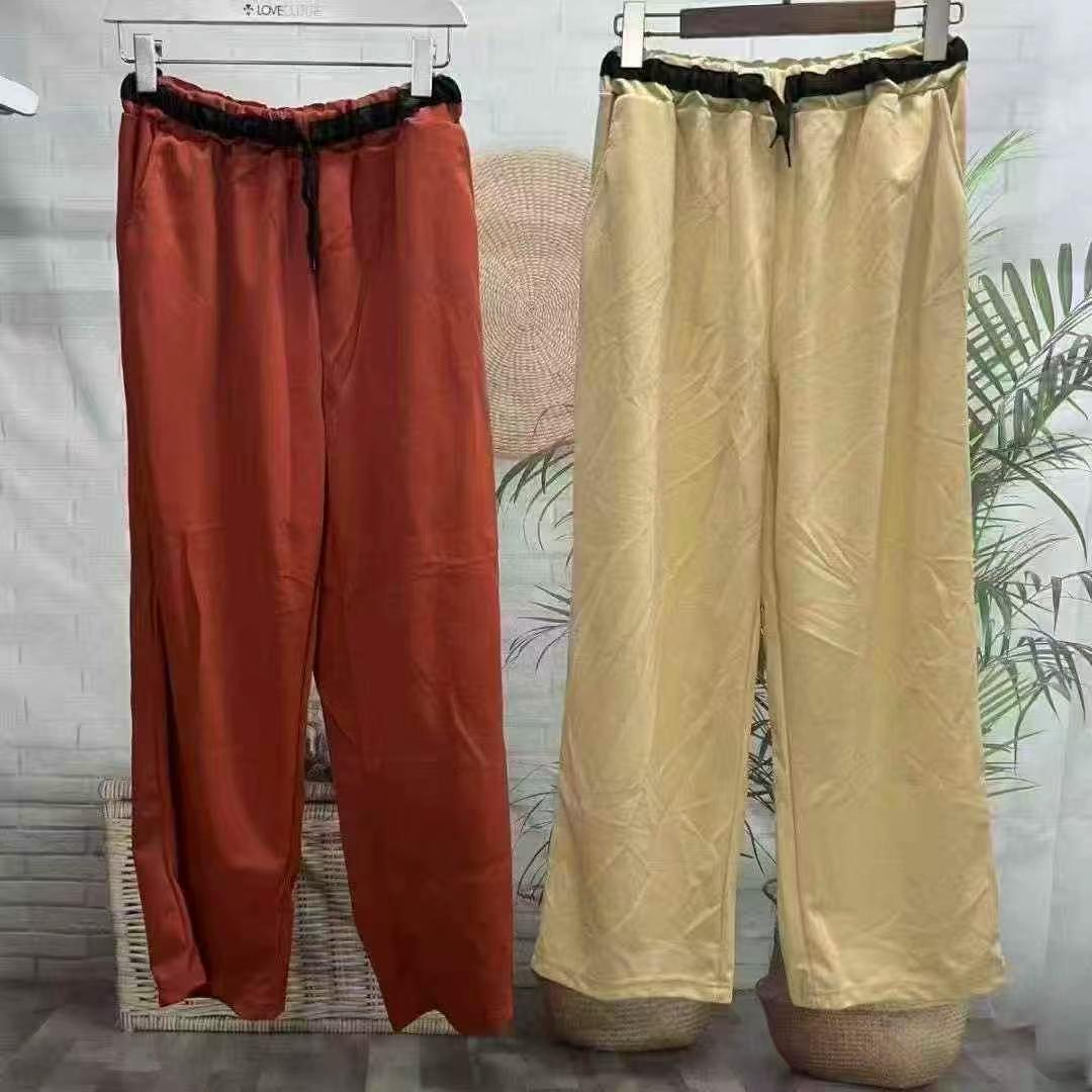 Aproximadamente 200 peças de novas calças femininas casuais de cintura alta para verão, tamanhos de 1 a 5, embaladas individualmente - Image 2