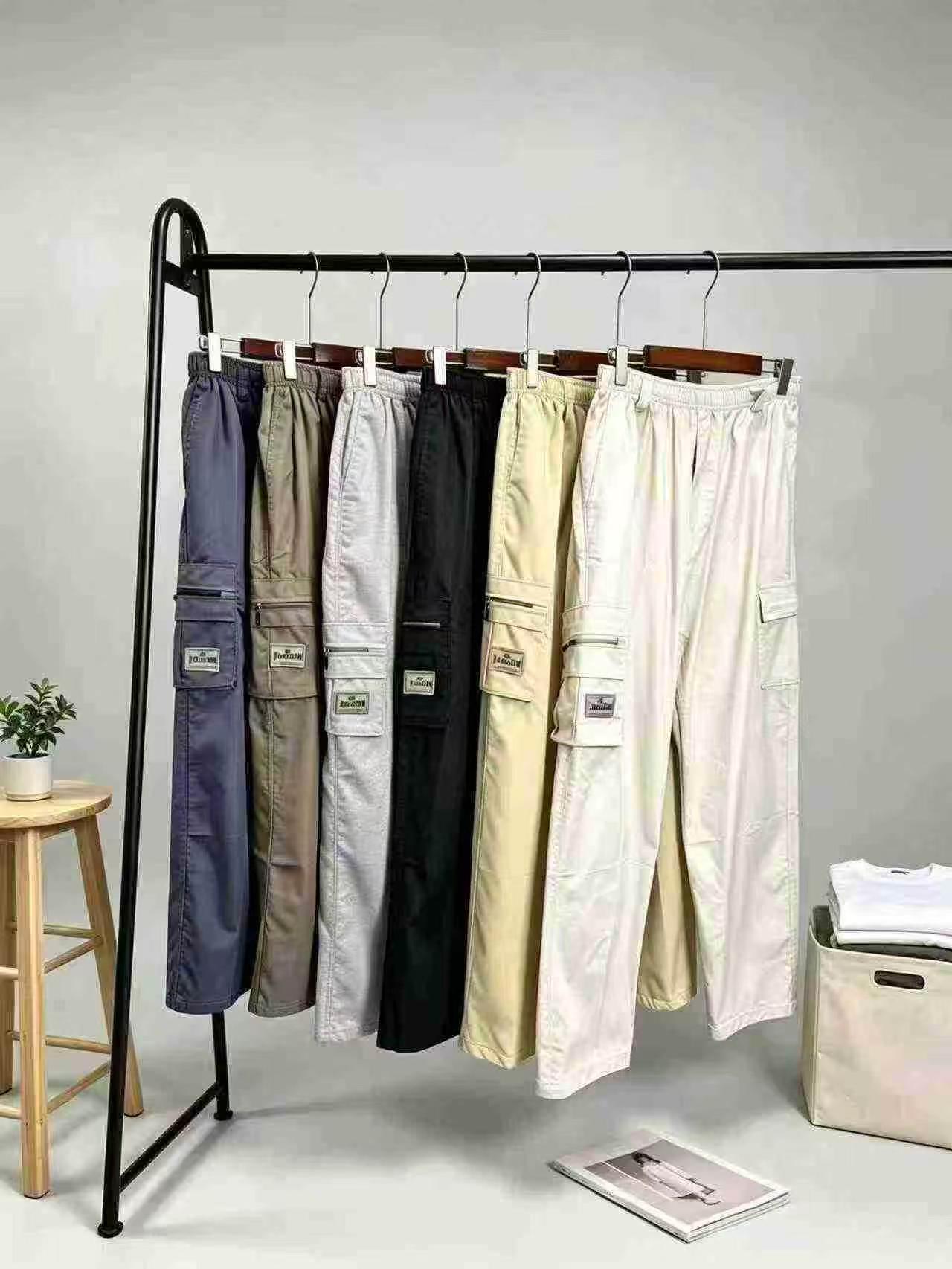 15000 Keping Seluar Kargo Kasual Lelaki Musim Panas Nipis, Potongan Kaki Lurus Lebar, Longgar Saiz Besar XL-3XL - Image 4