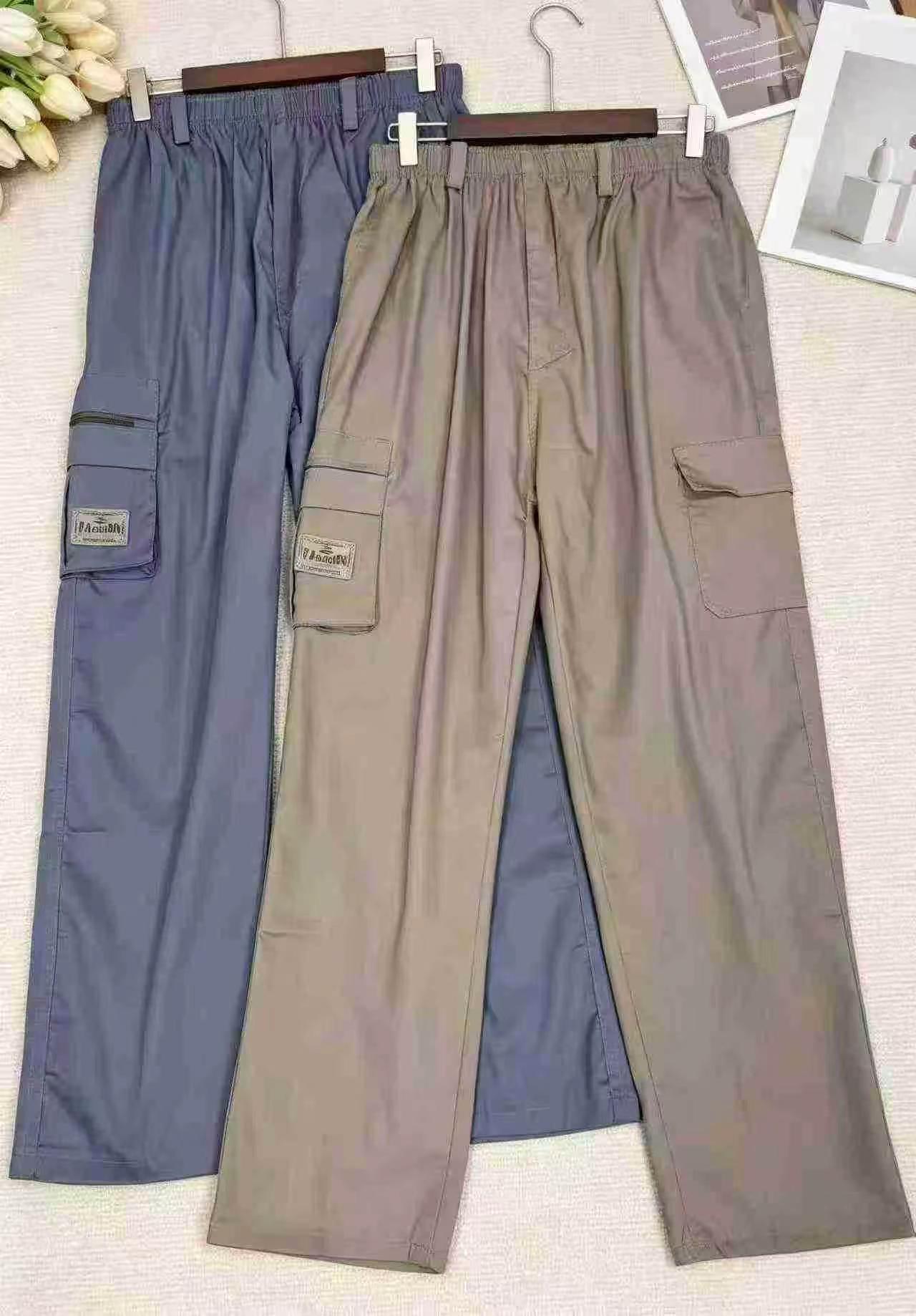 15000 Keping Seluar Kargo Kasual Lelaki Musim Panas Nipis, Potongan Kaki Lurus Lebar, Longgar Saiz Besar XL-3XL - Image 5