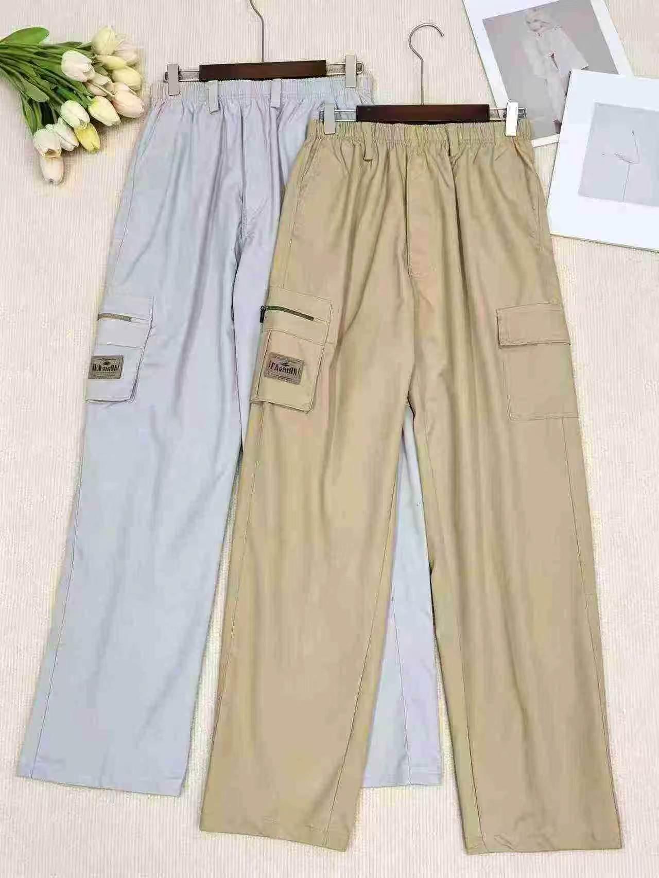 15000 Keping Seluar Kargo Kasual Lelaki Musim Panas Nipis, Potongan Kaki Lurus Lebar, Longgar Saiz Besar XL-3XL - Image 6