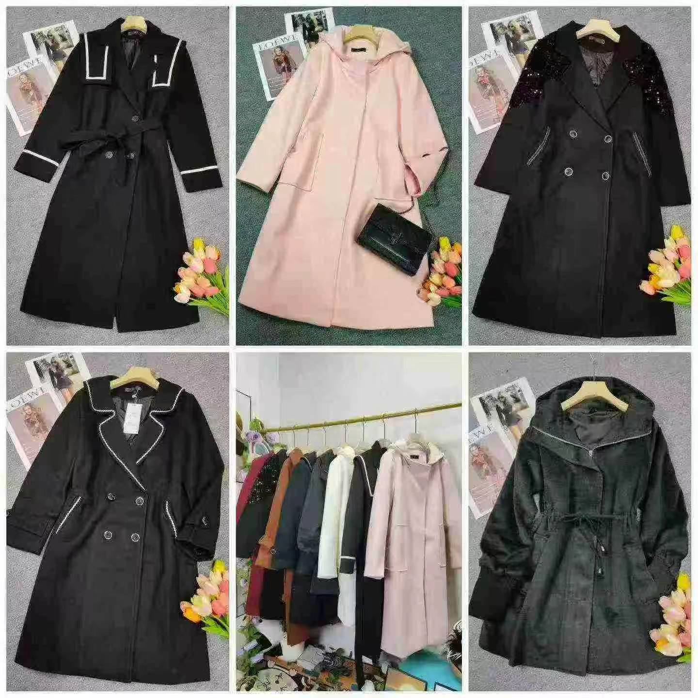 290 Pieces Autumn Korean Style Loose Mid-length Trench Coats For Women - Image 2