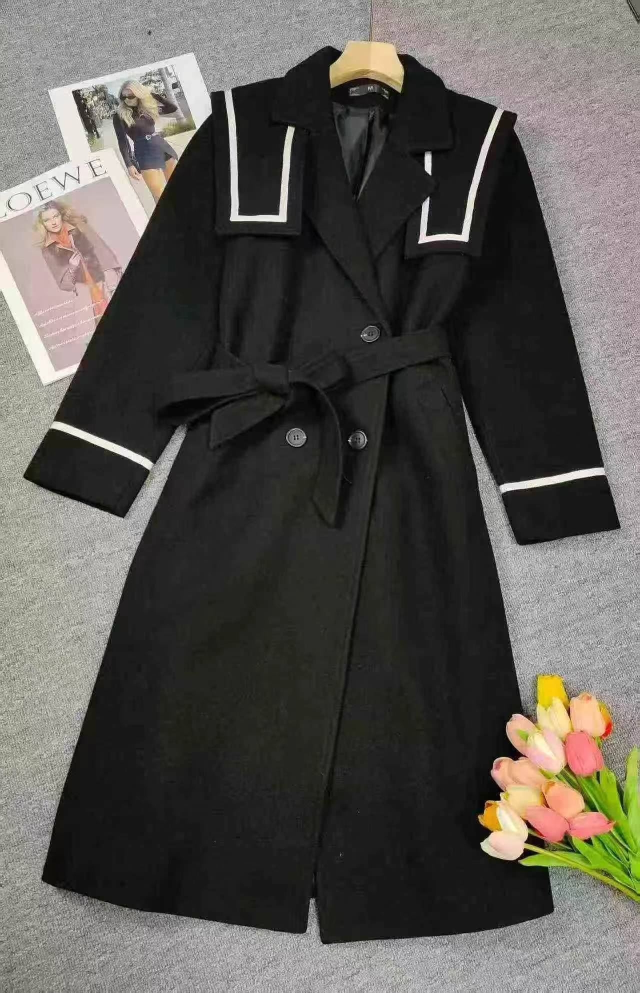 290 Pieces Autumn Korean Style Loose Mid-length Trench Coats For Women - Image 6