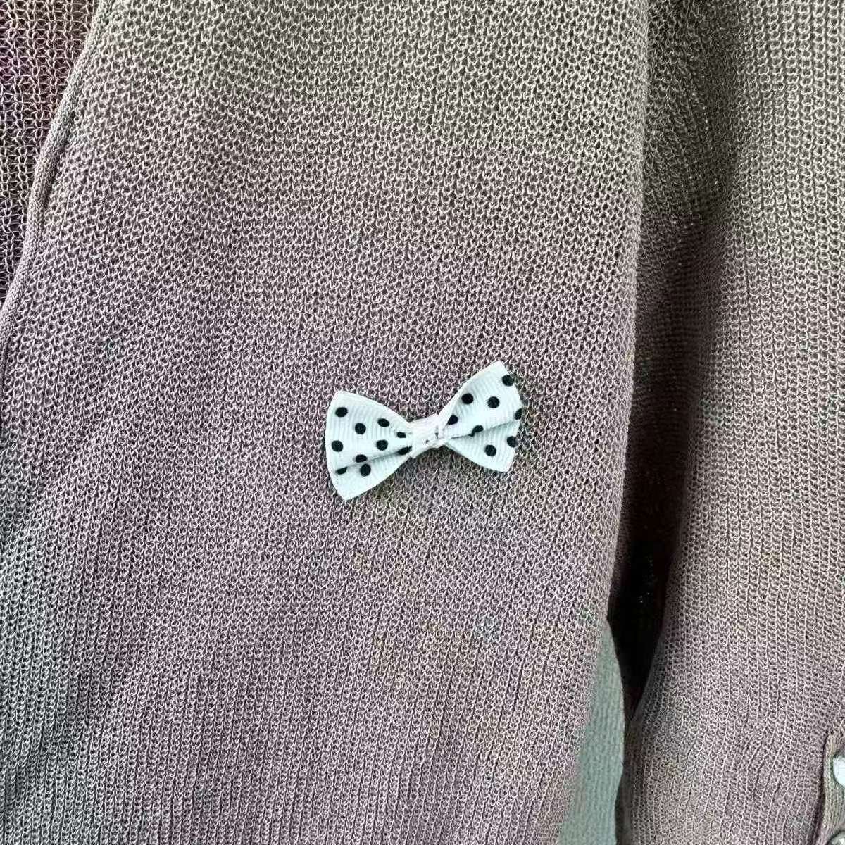 Cárdigan holgado de punto calado para mujer con mangas de tres cuartos, 280 piezas, talla única - Image 6