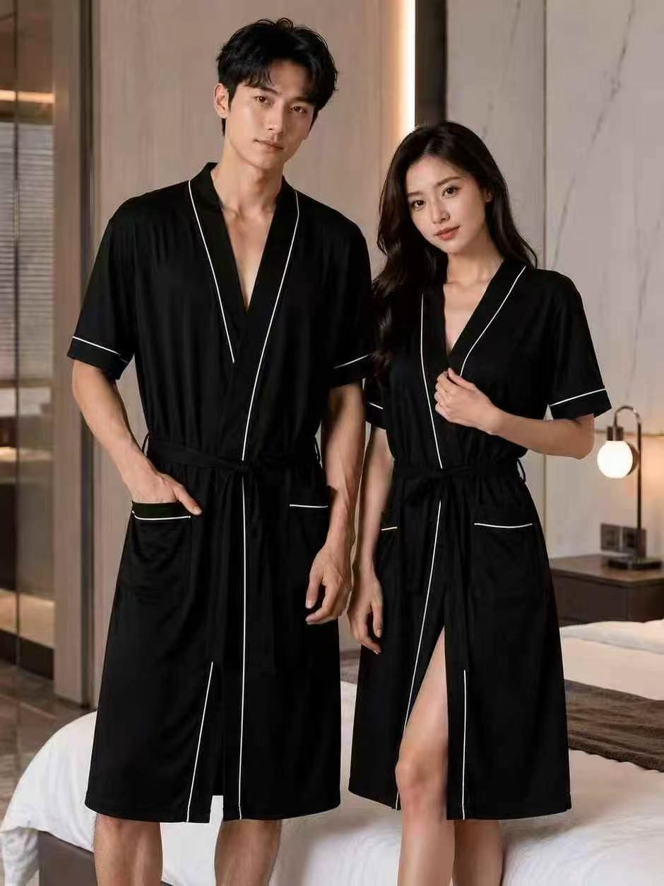 Unisex Short Sleeve Mid-length Water Absorbent Bath Robe, About 550 Pieces - Image 3