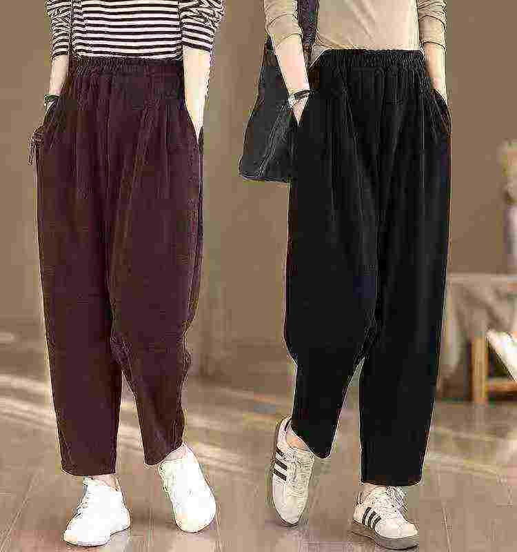 501 Pieces Women's Autumn Winter Chenille Casual Wide Leg Pants - Image 7