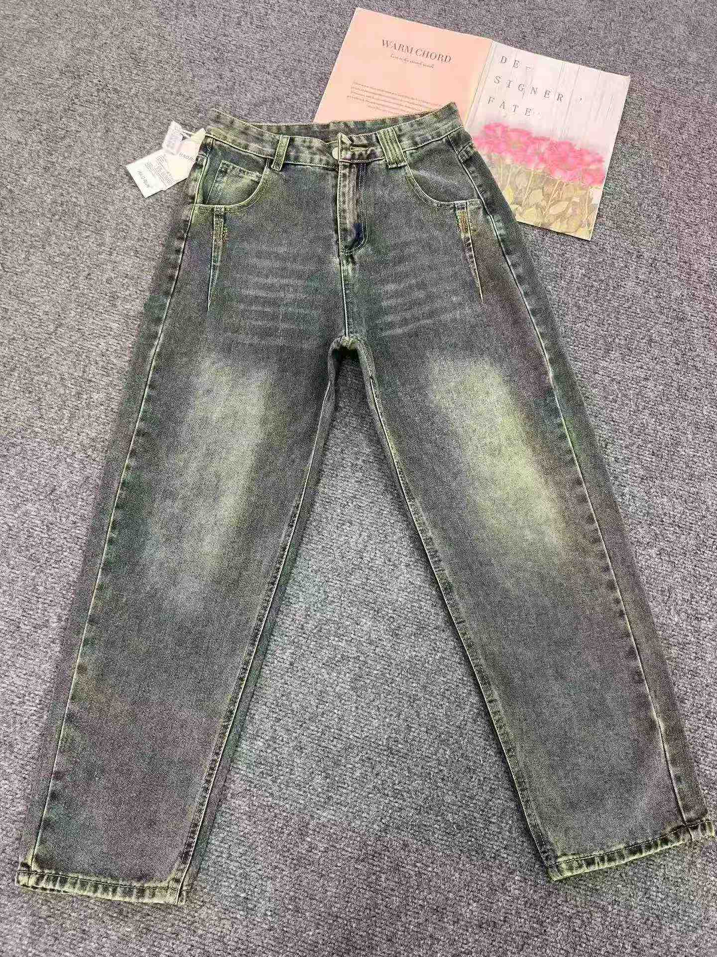 New Spring Autumn Vintage Commuter High Waist Slimming Harem Dad Jeans, 710 Pieces, XS to XXL, Genuine Independent Packaging - Image 3