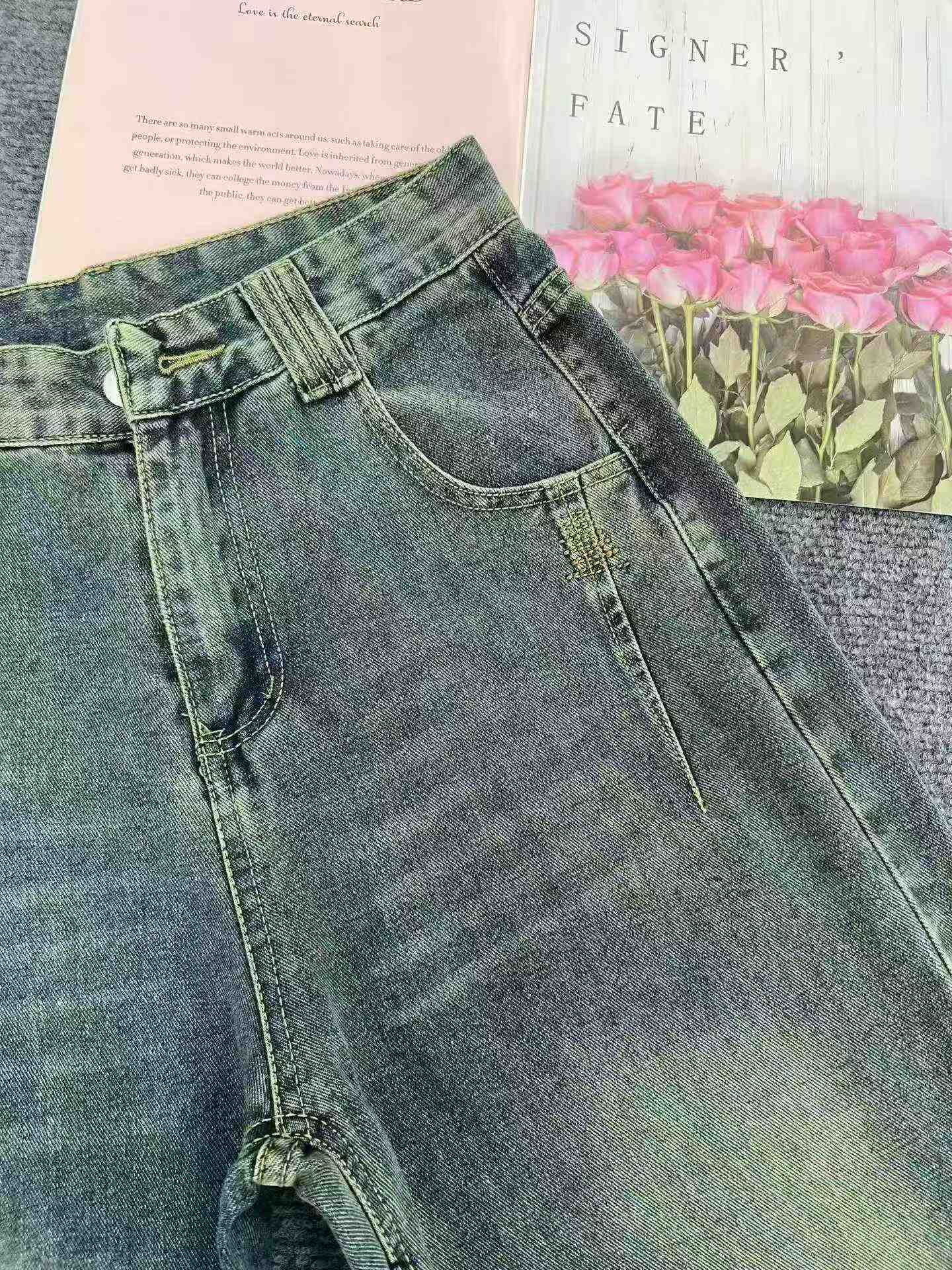 New Spring Autumn Vintage Commuter High Waist Slimming Harem Dad Jeans, 710 Pieces, XS to XXL, Genuine Independent Packaging - Image 5