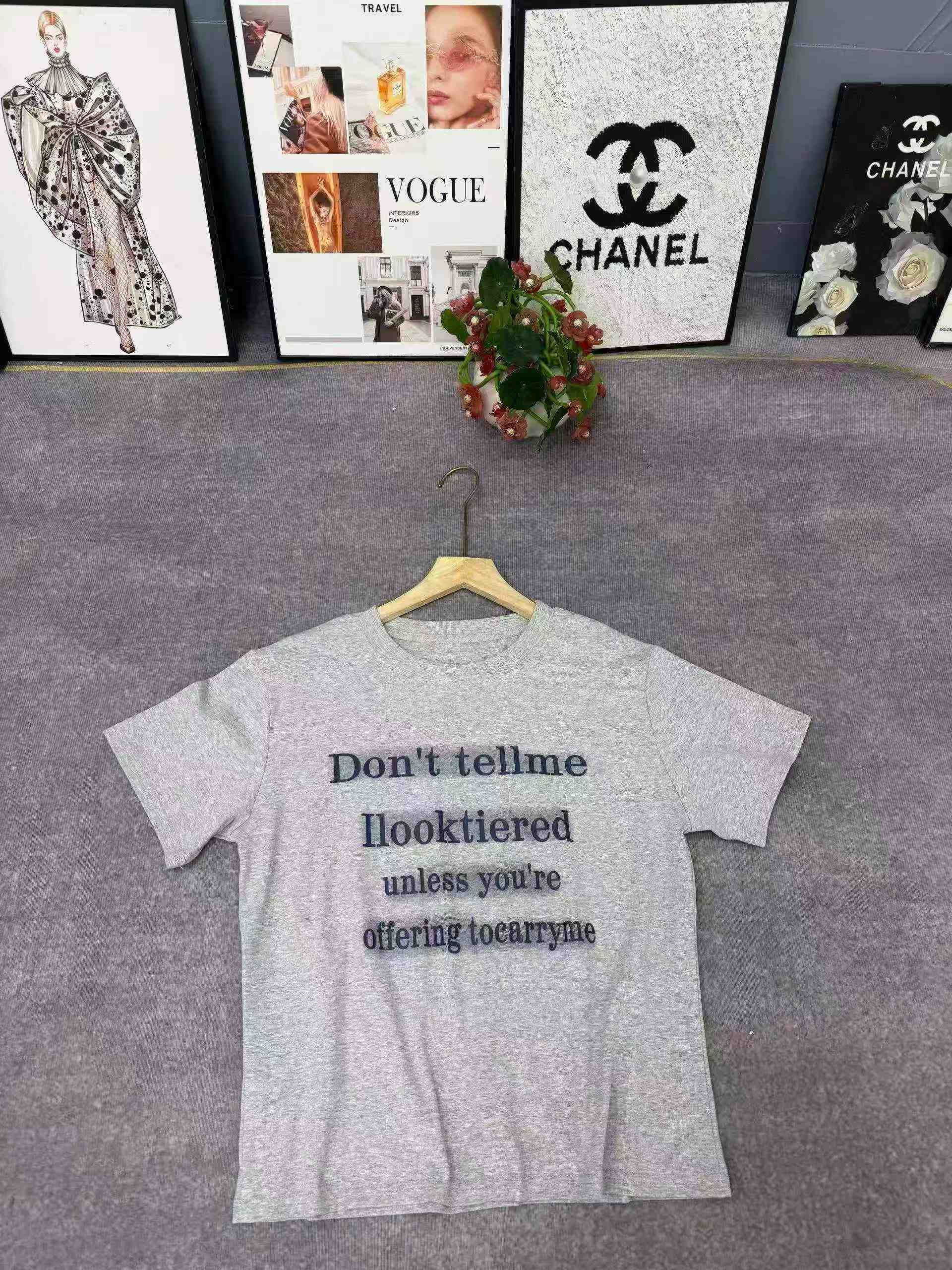 1500 Pieces Letter Print Loose Short Sleeve Women's T-Shirts - Image 5
