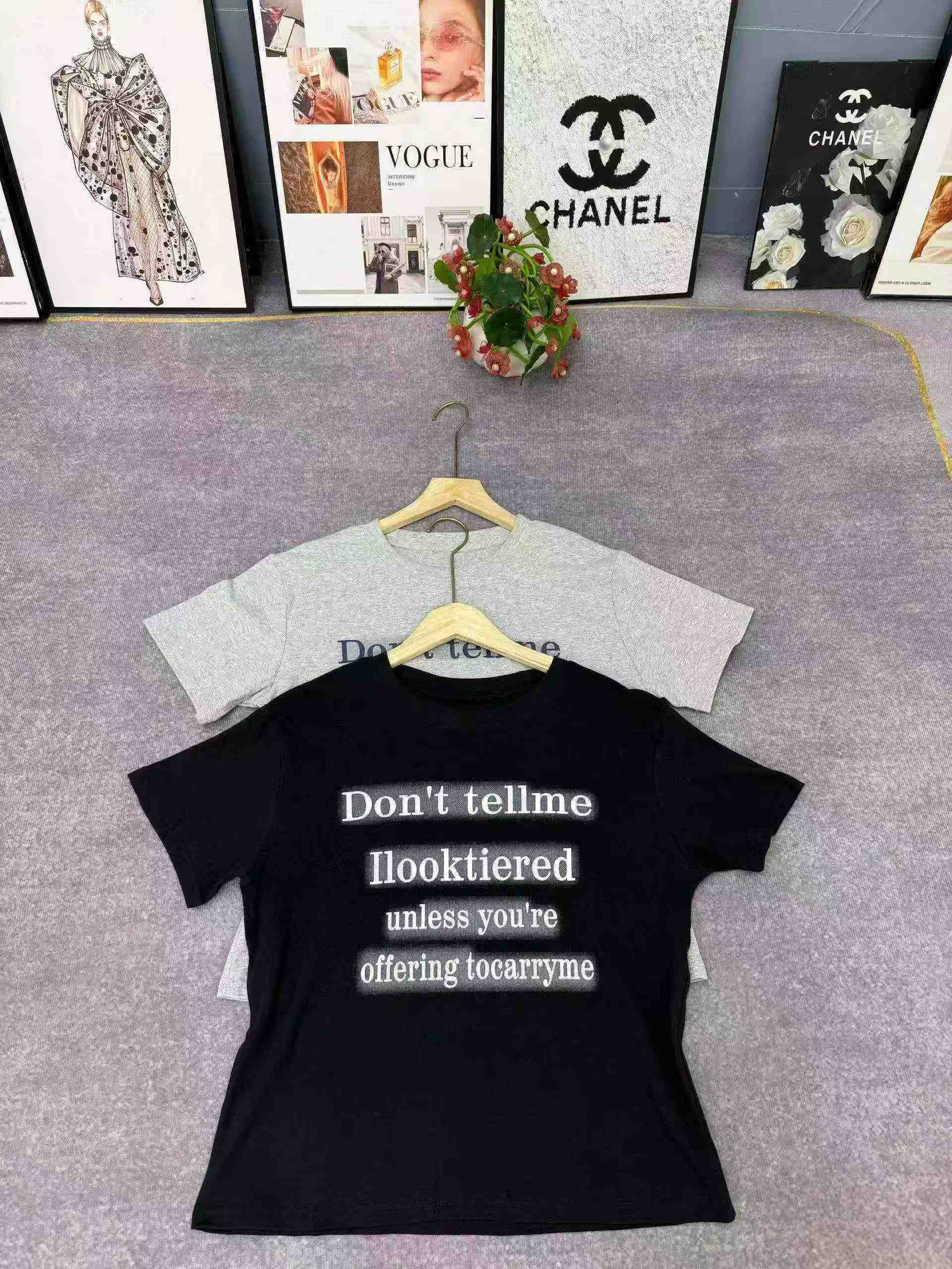 1500 Pieces Letter Print Loose Short Sleeve Women's T-Shirts - Image 6