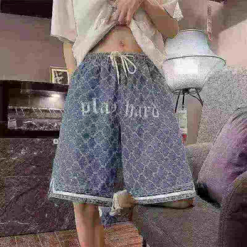 680PCS American High Street Embroidered Men's Elastic Waist Denim 5-inch Shorts 2 Colors Sizes S-3XL - Image 7