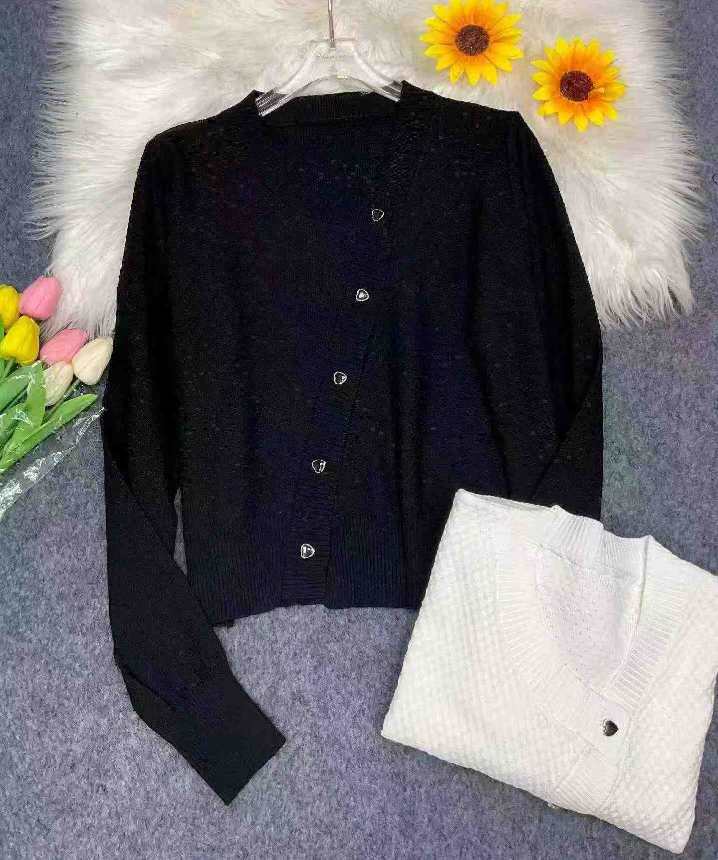 New Spring Autumn Korean Loose Tweed Knit Cardigan 1960 Pcs - Image 3