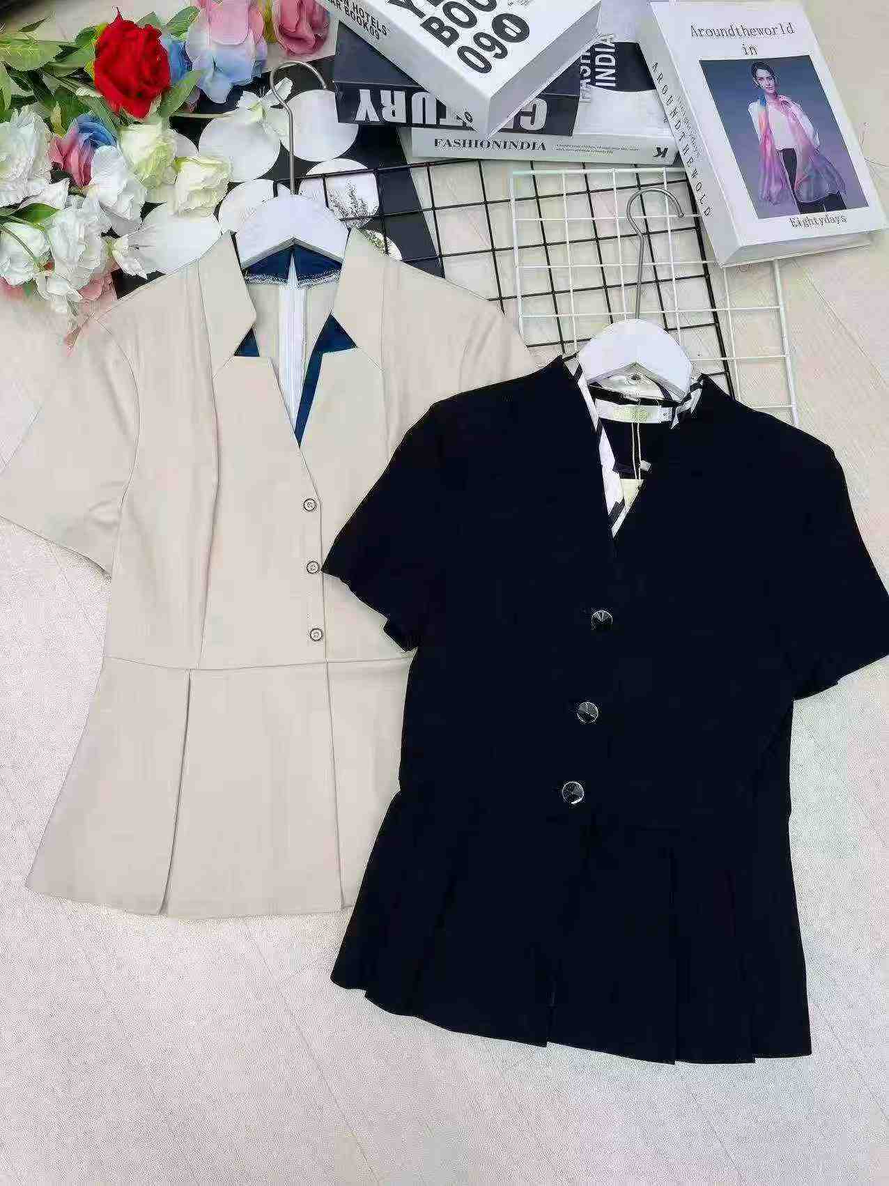 Blazers de manga corta para mujer, 335 piezas - Image 2