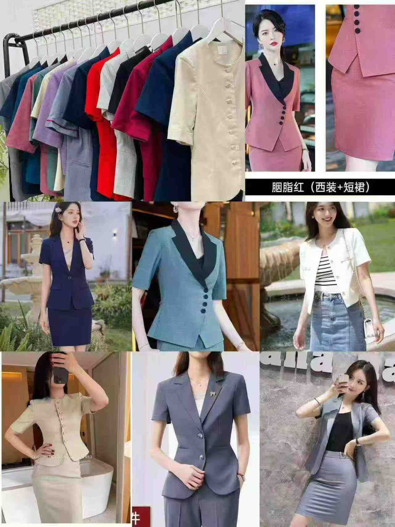 Blazers de manga corta para mujer, 335 piezas - Image 3