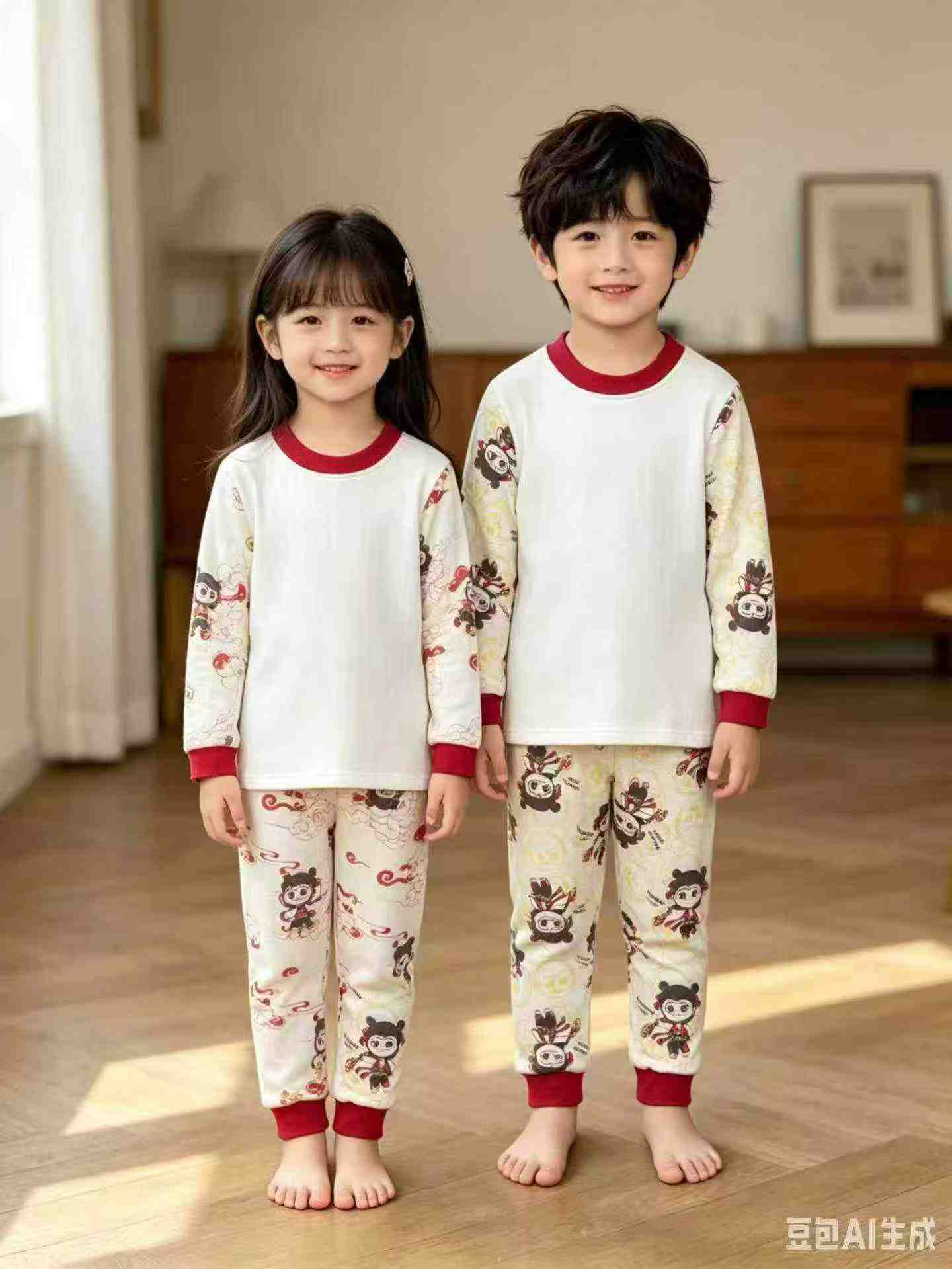 Boys and Girls Cotton Pullover Suits, Size 100-150, Total 3600 Sets - Image 3