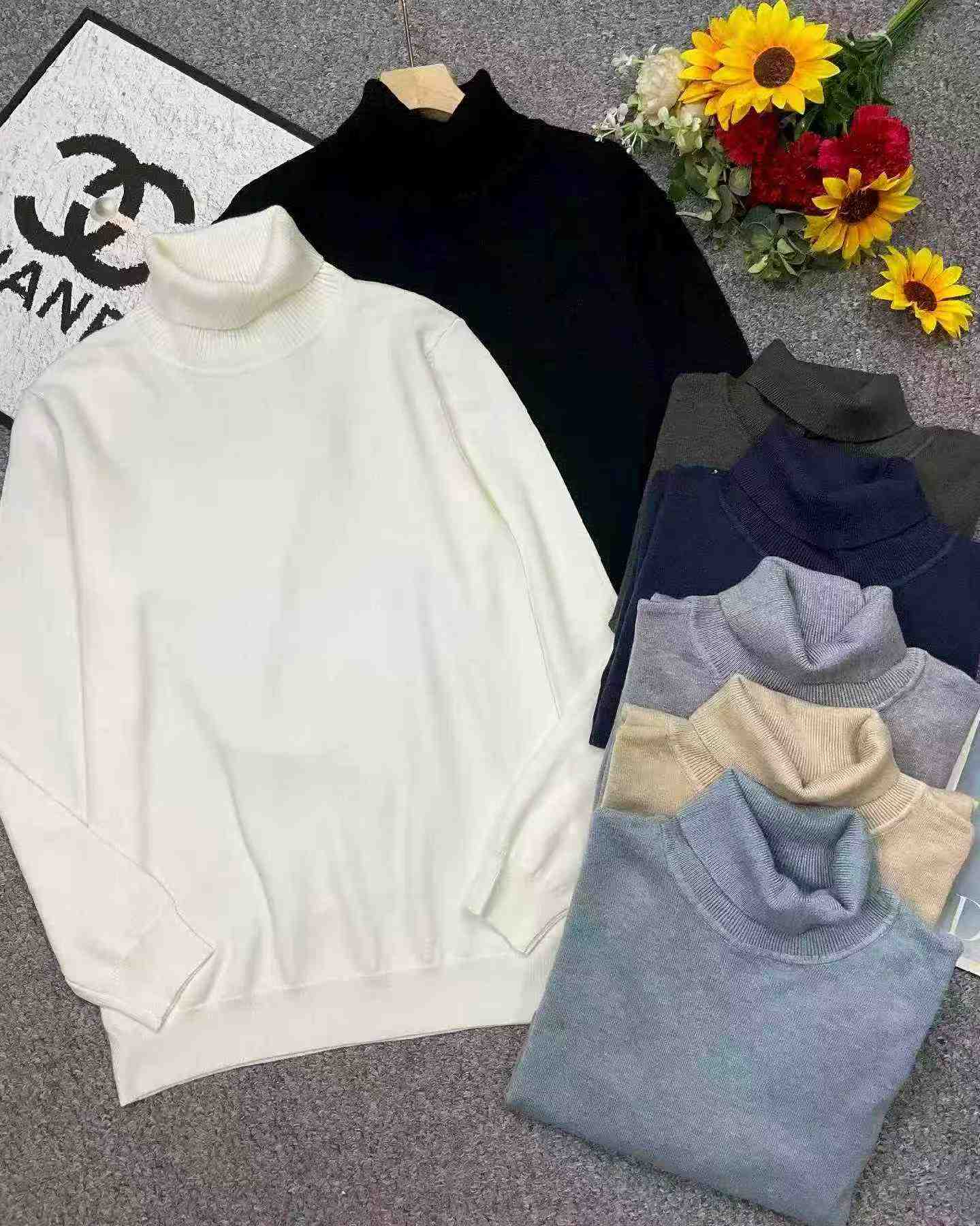 Autumn Winter New Men's Business Plain Loose Core Spun Pullover Sweater 1000 Pieces - Image 3