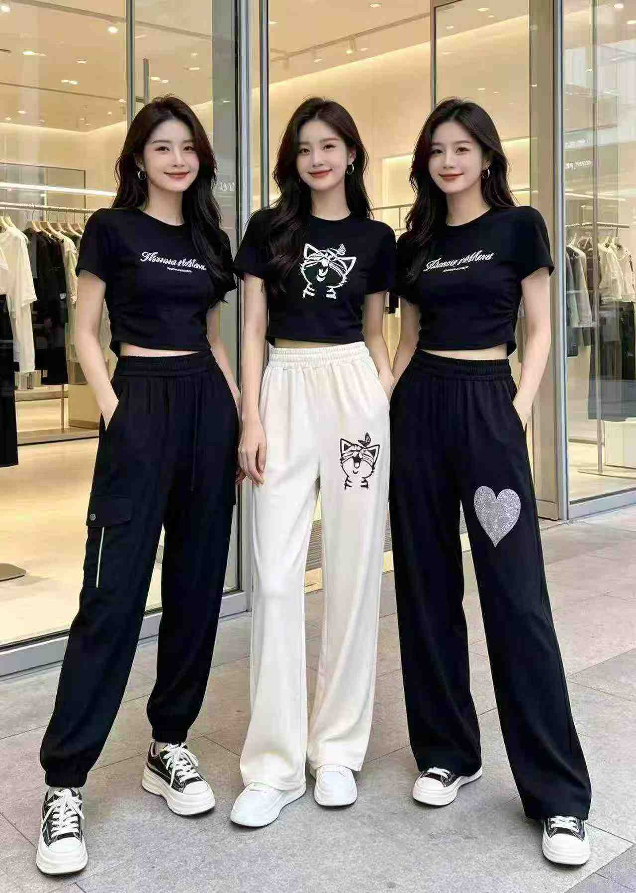 High Waist Loose Wide Leg Cotton Cargo Sweatpants 450PCS - Image 9