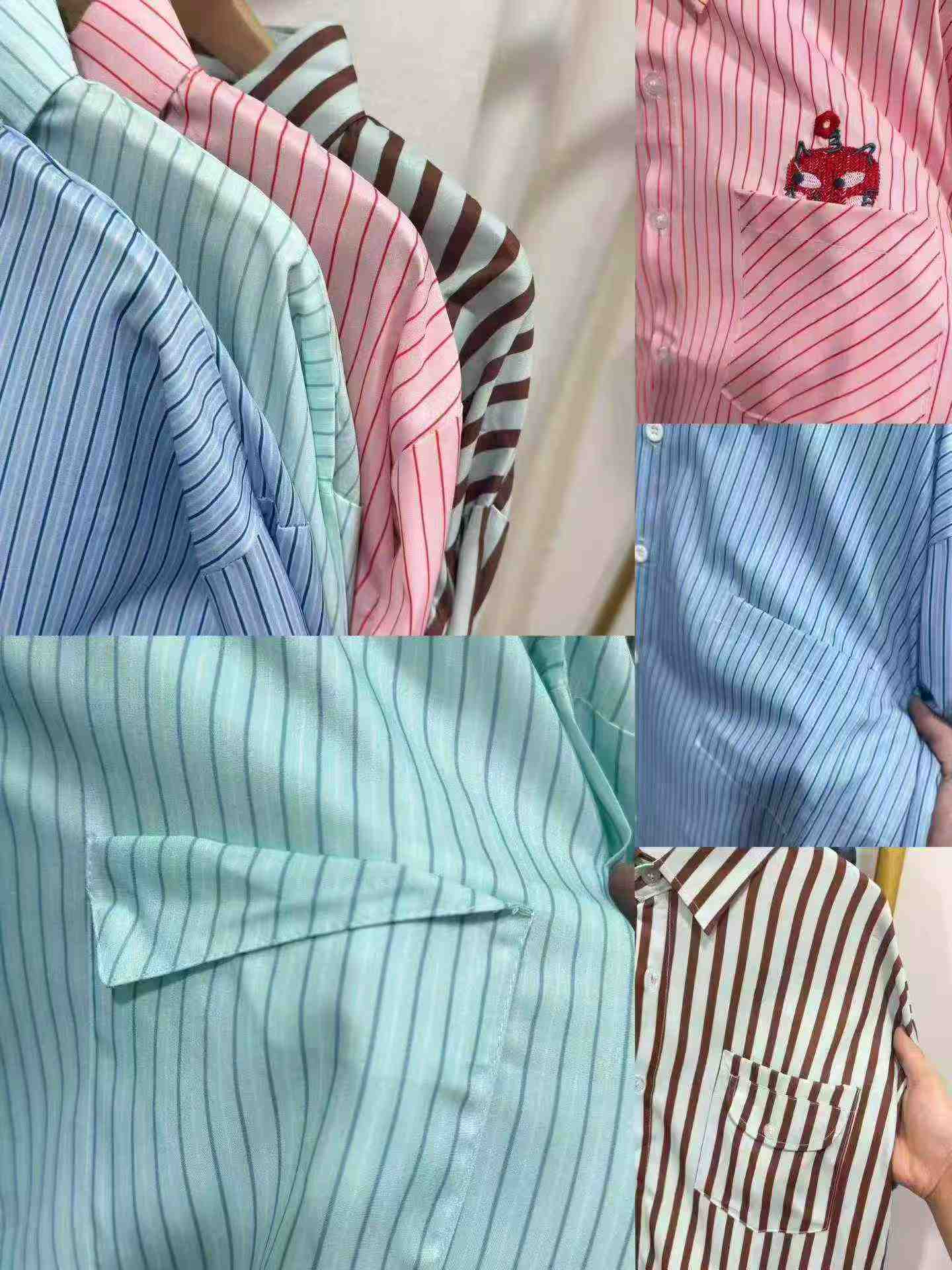 LEMR 398PCS Spring Summer Striped Loose Long Sleeve Shirt Size S-2XL - Image 6