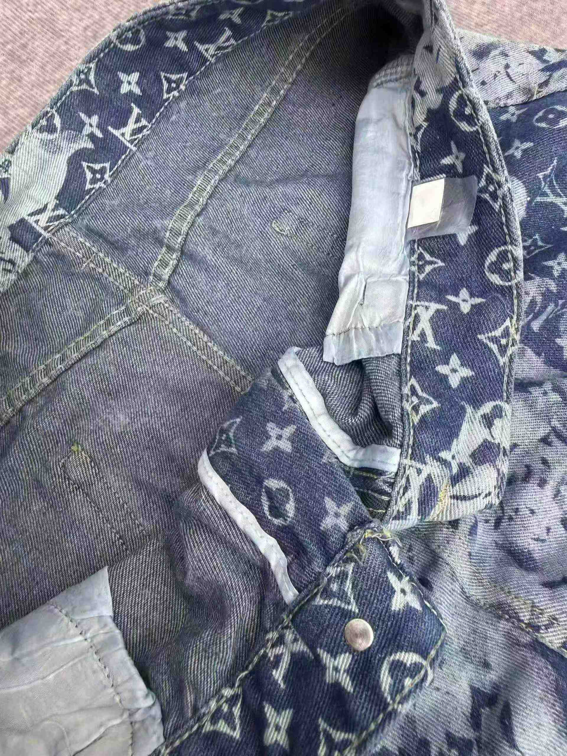 Clearance LV Louis Vuitton New Men's Indigo Floral Straight Jeans 700 Pieces - Image 7