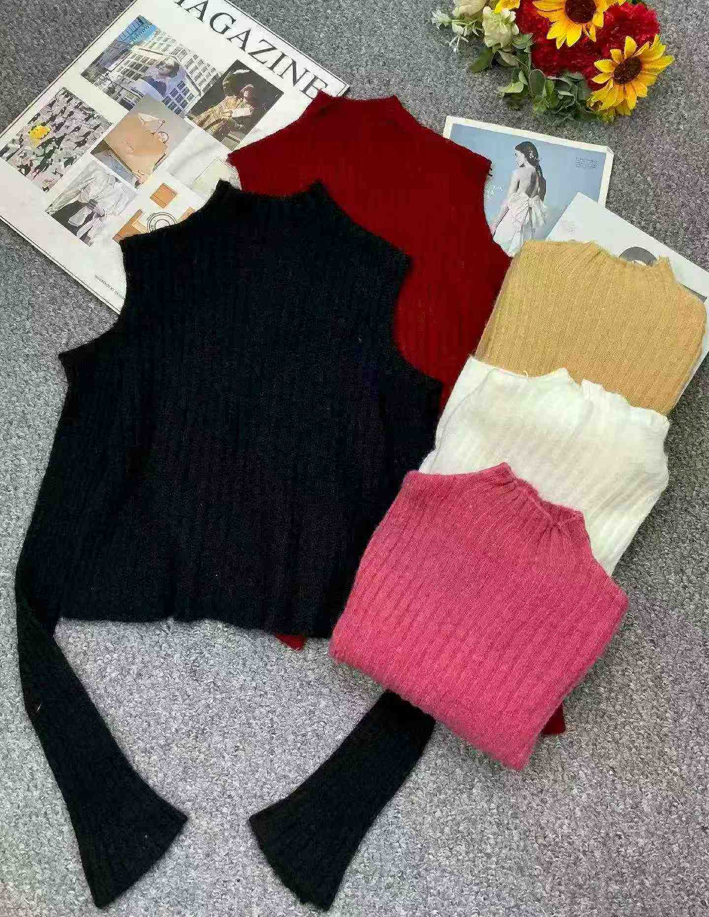 Nouveau pull côtelé ajusté à épaules nues pour l'automne et l'hiver, taille unique, 260 pièces - Image 2