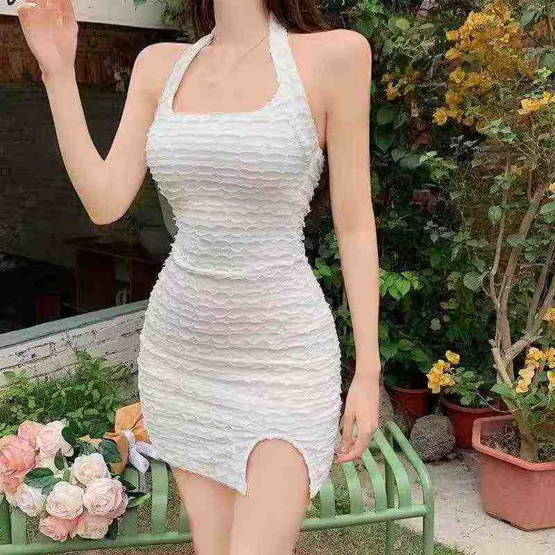 Nouvelle robe d'été sexy moulante à col licou et dos nu, 1433 pièces en gros - Image 8