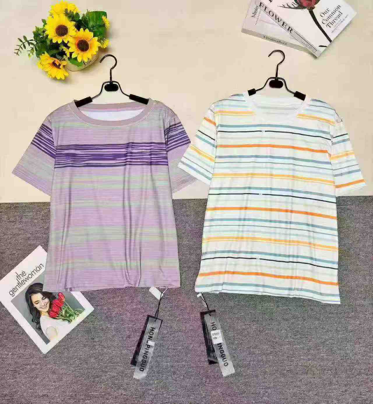Camisetas casuales estampadas de manga corta de tendencia, aproximadamente 600 piezas - Image 6