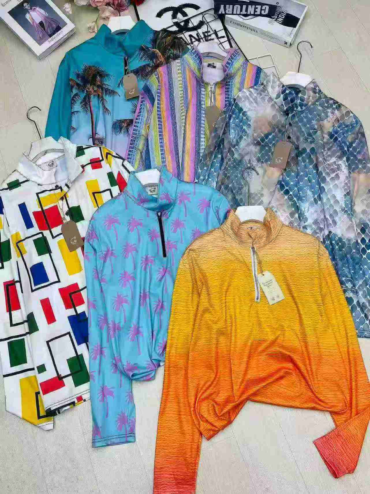 Kaos Polo Lengan Panjang Elastisitas Tinggi Merek Dagang Luar Negeri, Total 2334 Potong - Image 6