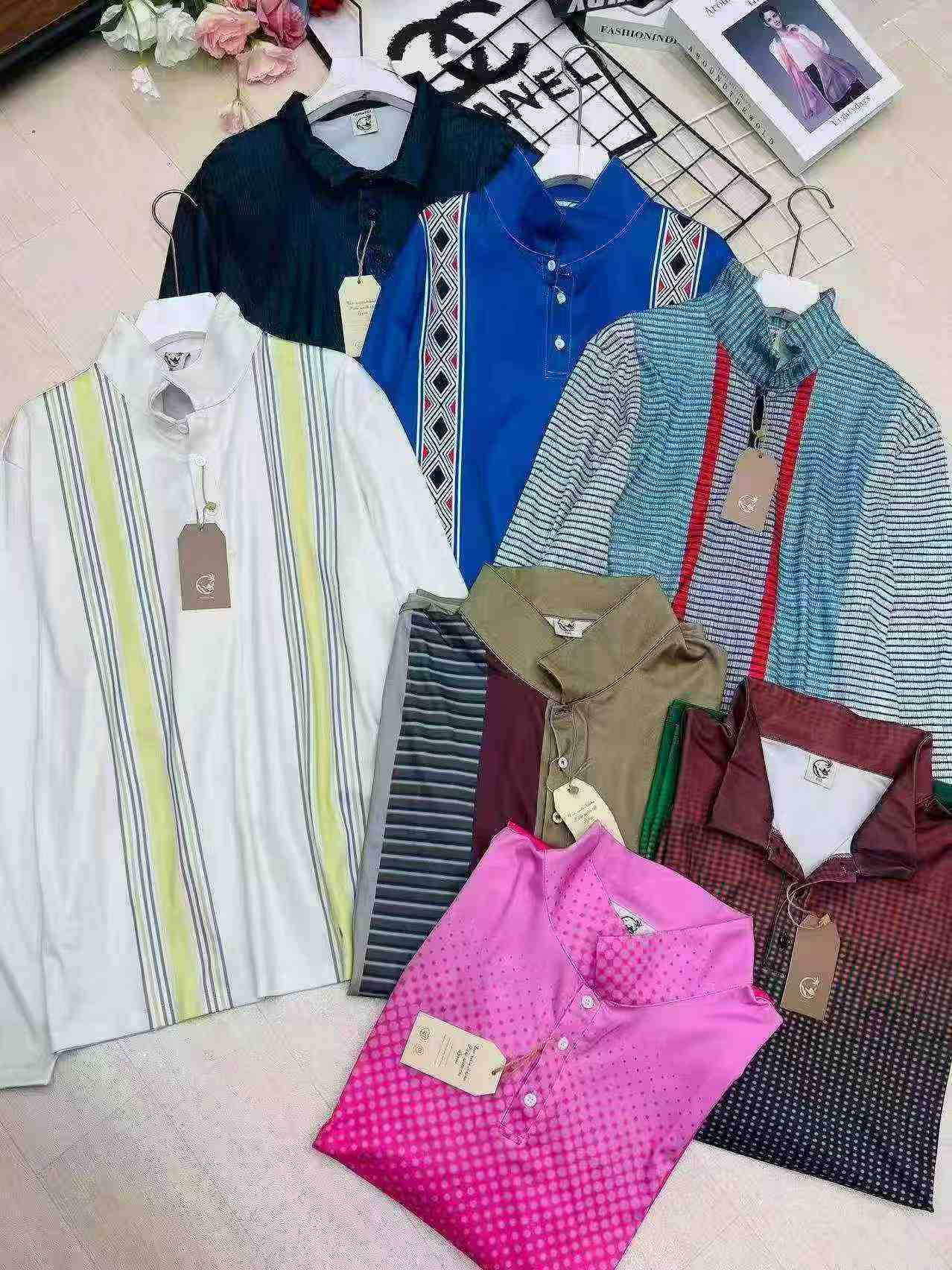 Kaos Polo Lengan Panjang Elastisitas Tinggi Merek Dagang Luar Negeri, Total 2334 Potong - Image 7
