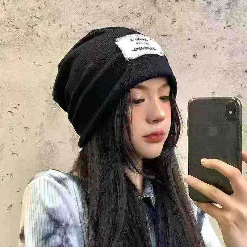 335 pièces Bonnets décontractés en maille unie pour femme, style japonais et coréen, taille unique - Image 3