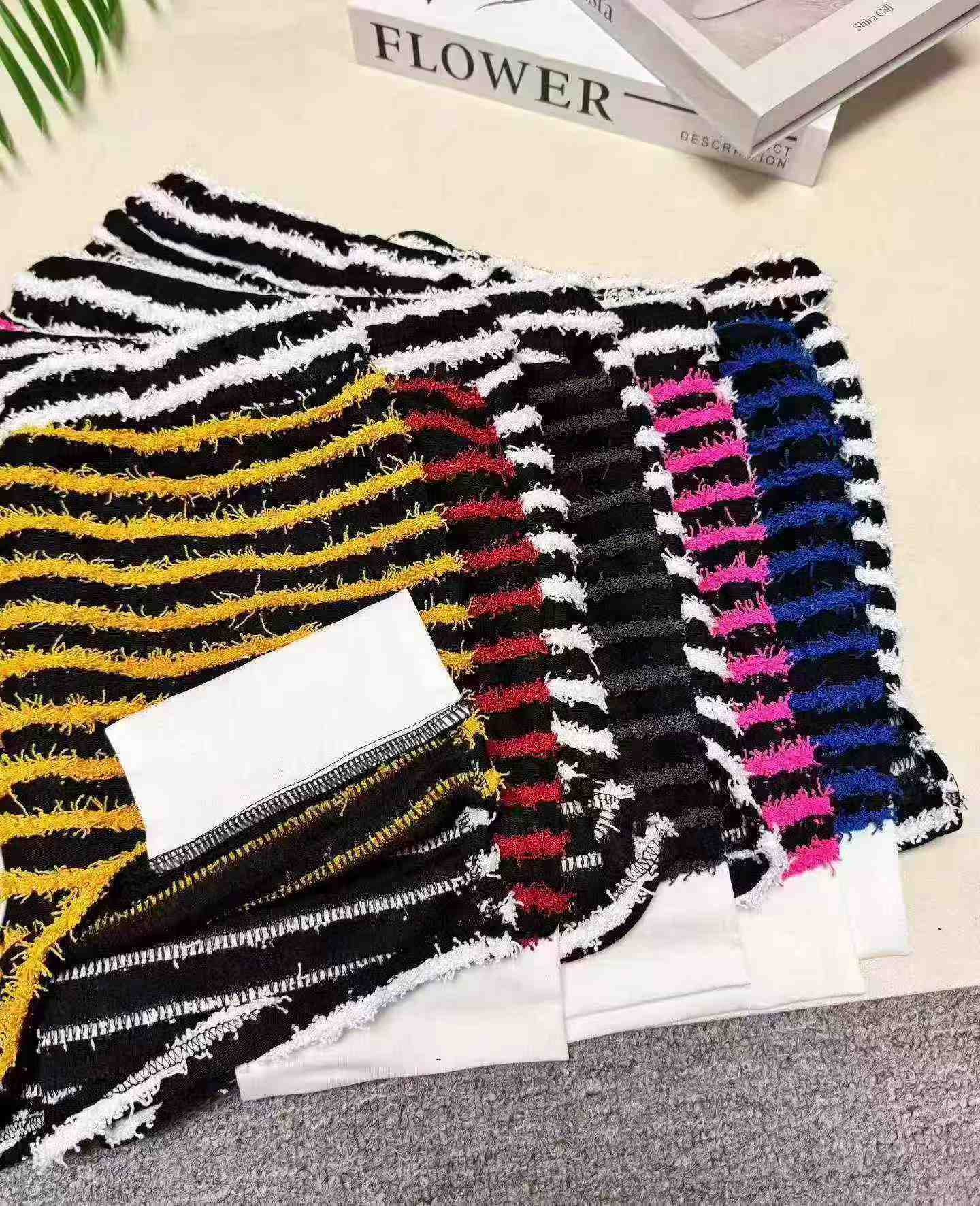 Shorts décontractés rayés à taille haute avec cordon de serrage de style mode euro-américaine, 235 pièces - Image 9