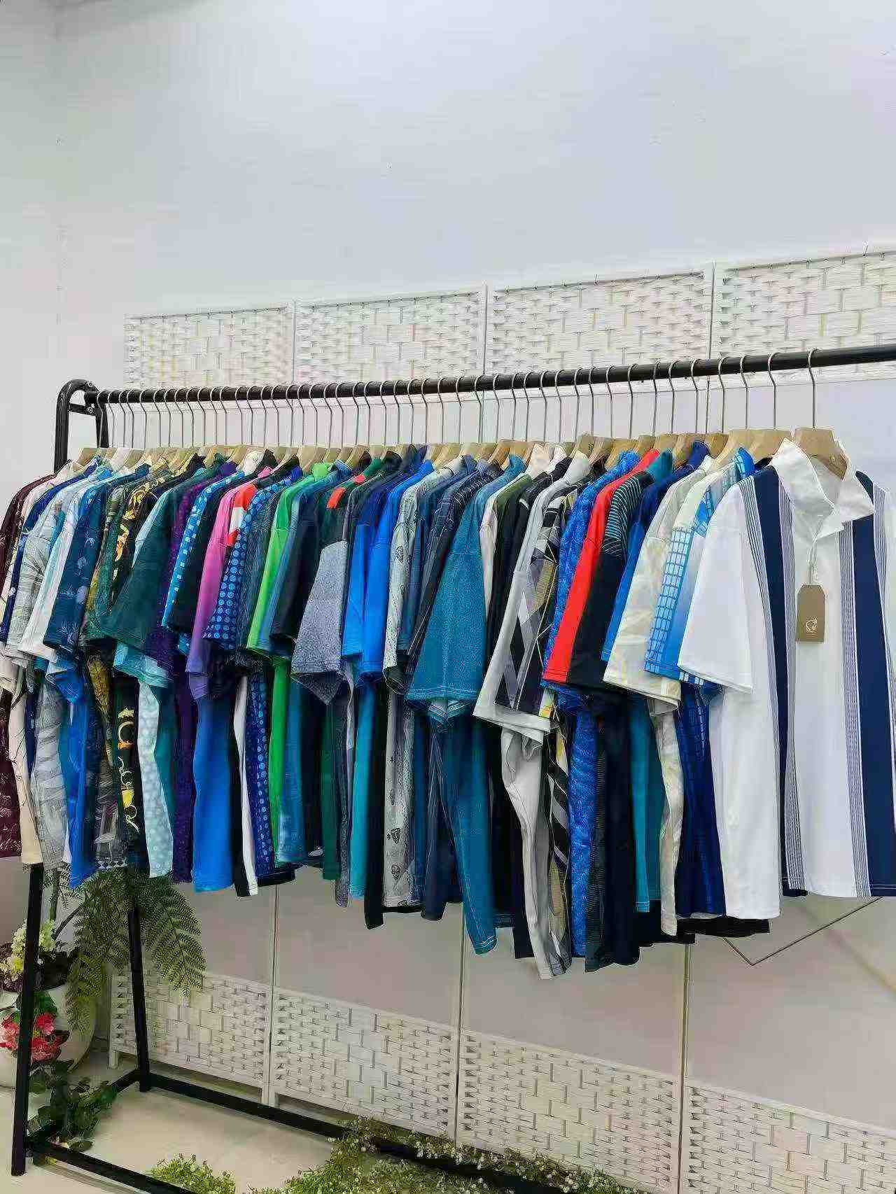 1583 Potong Kaos Polo Lengan Pendek Kerah Lipat Bermerek Elastisitas Tinggi - Image 4