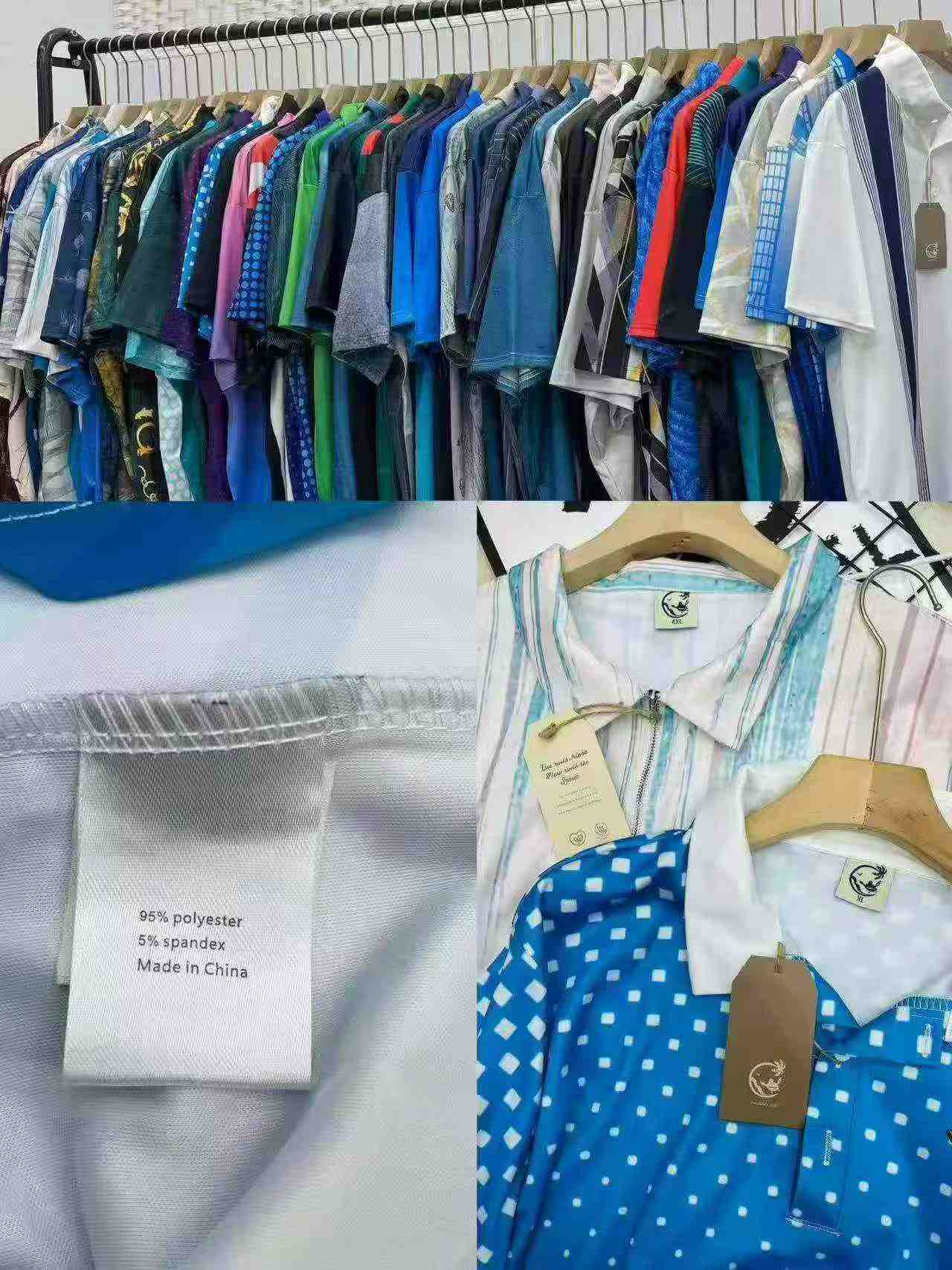 1583 Potong Kaos Polo Lengan Pendek Kerah Lipat Bermerek Elastisitas Tinggi - Image 7