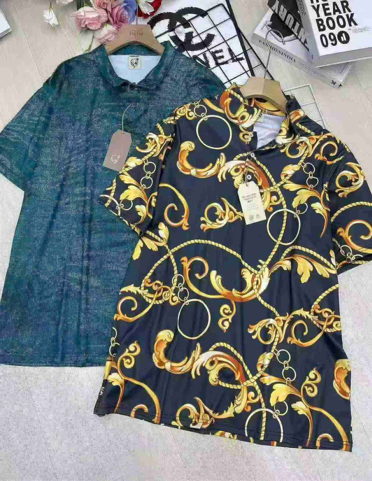 1583 Potong Kaos Polo Lengan Pendek Kerah Lipat Bermerek Elastisitas Tinggi - Image 8