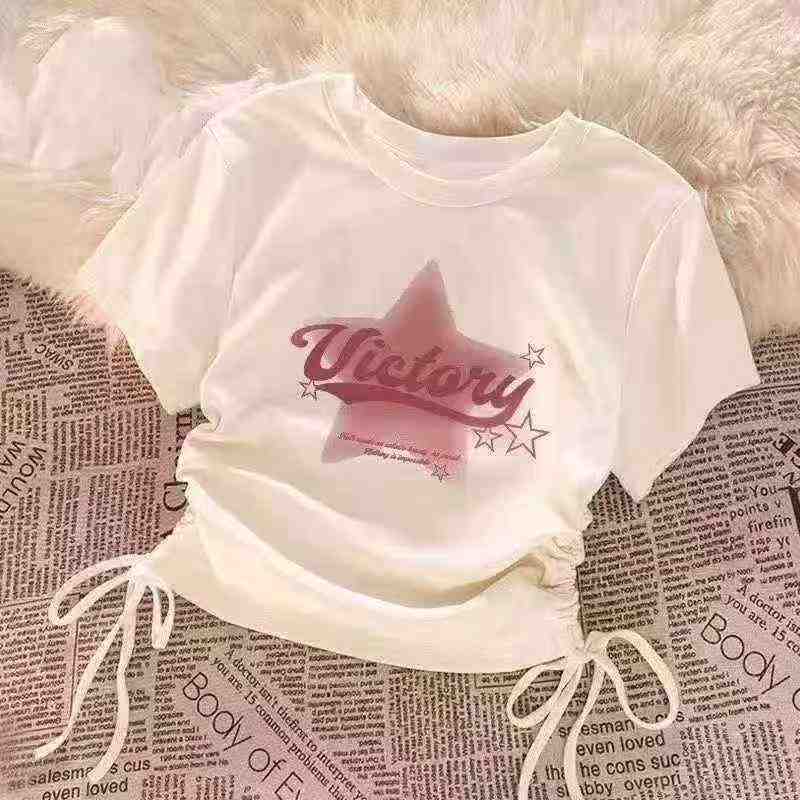 Environ 1100 pièces de t-shirts cropped à manches courtes en coton de haute qualité - Image 2