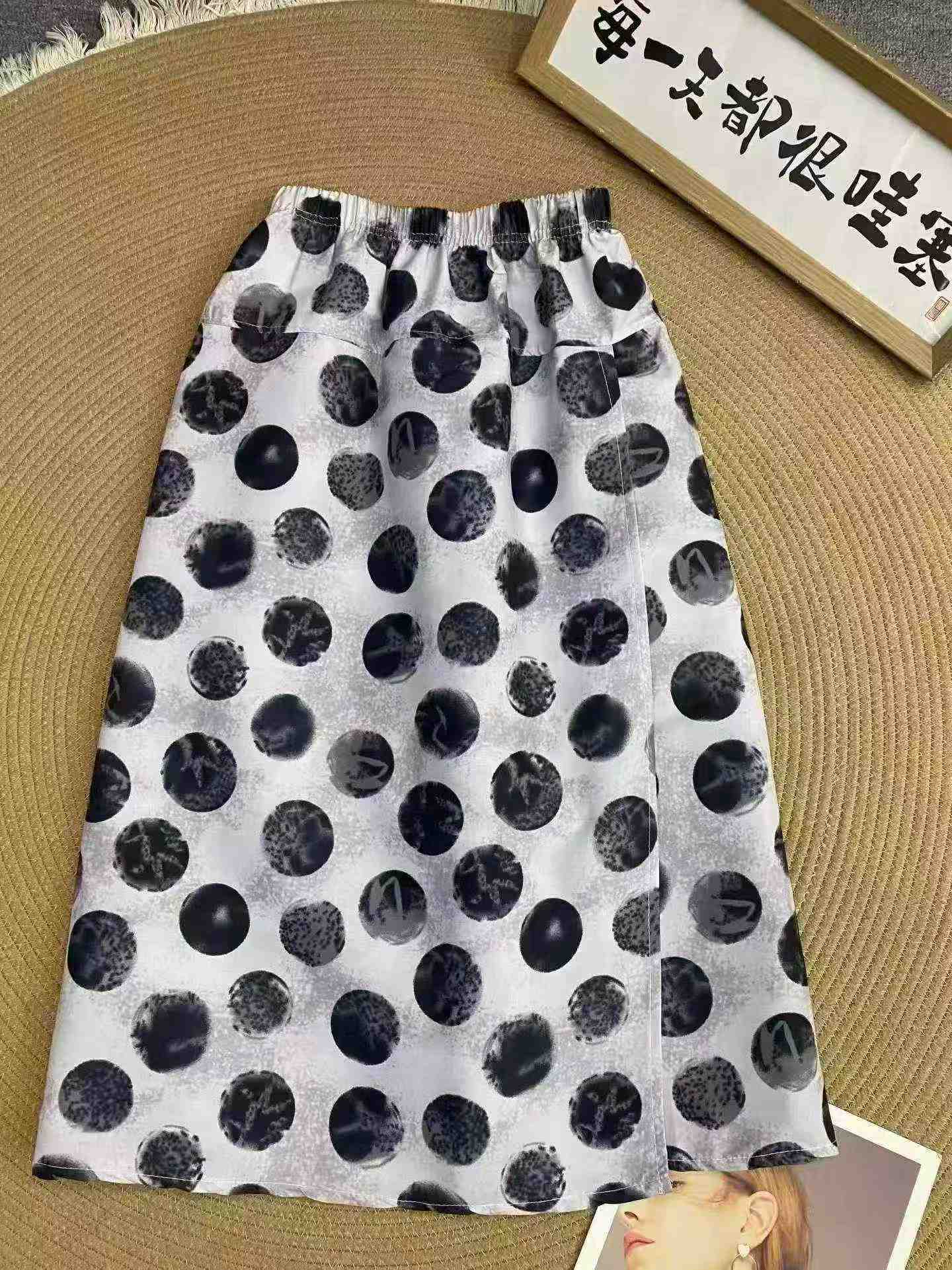 Pantalons culottes décontractés à pois taille haute pour femmes, 329 pièces - Image 2