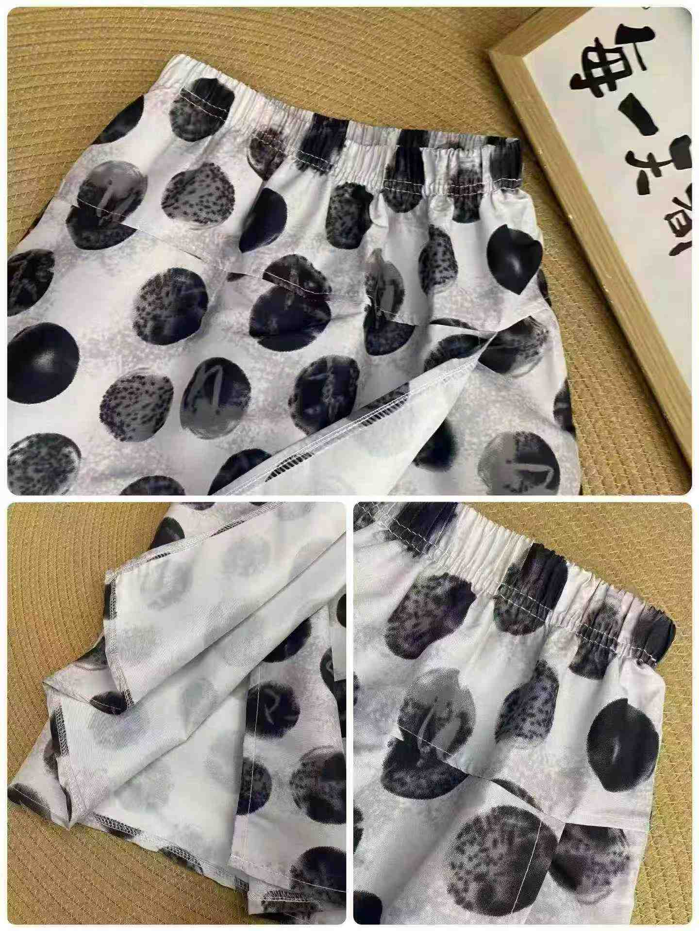 Pantalons culottes décontractés à pois taille haute pour femmes, 329 pièces - Image 7