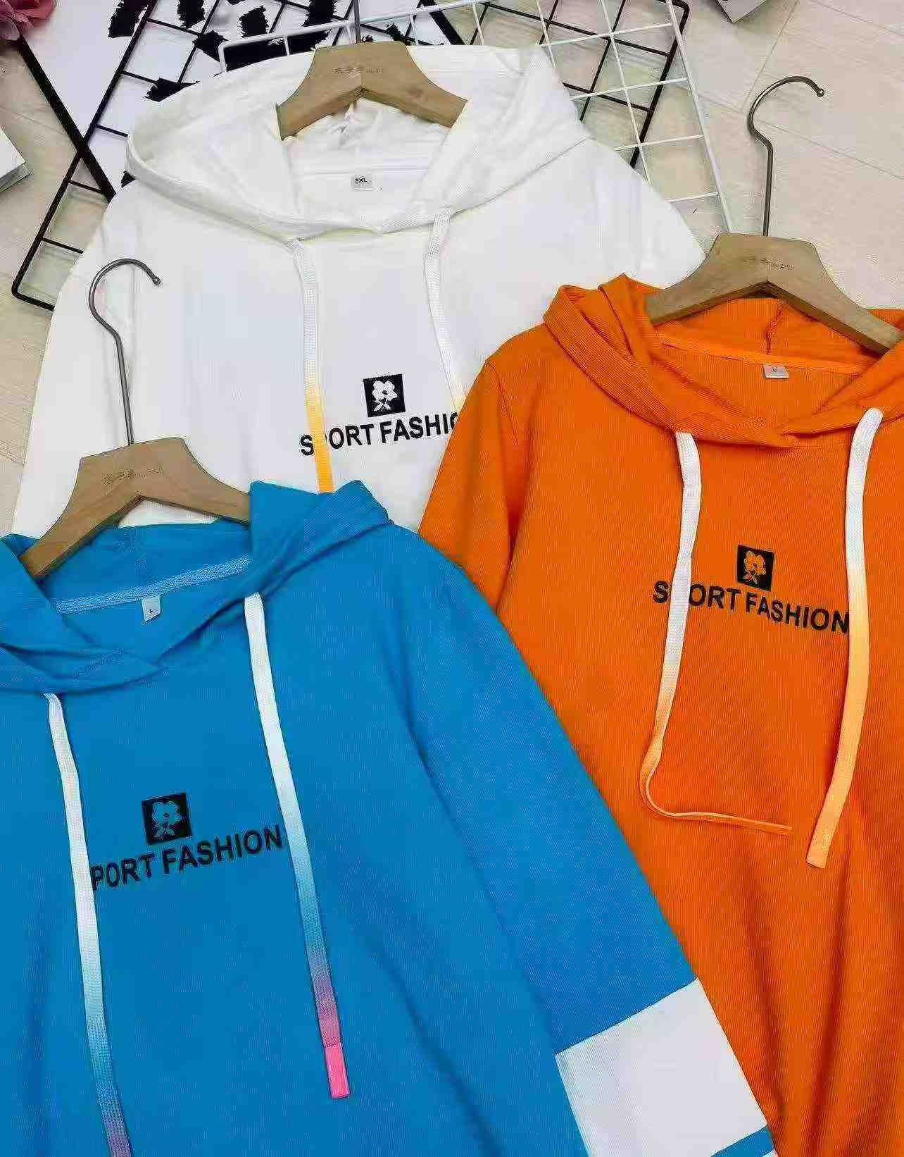 Sweatshirt Hoodie Campuran Katun Wanita, 403 Potong - Image 3