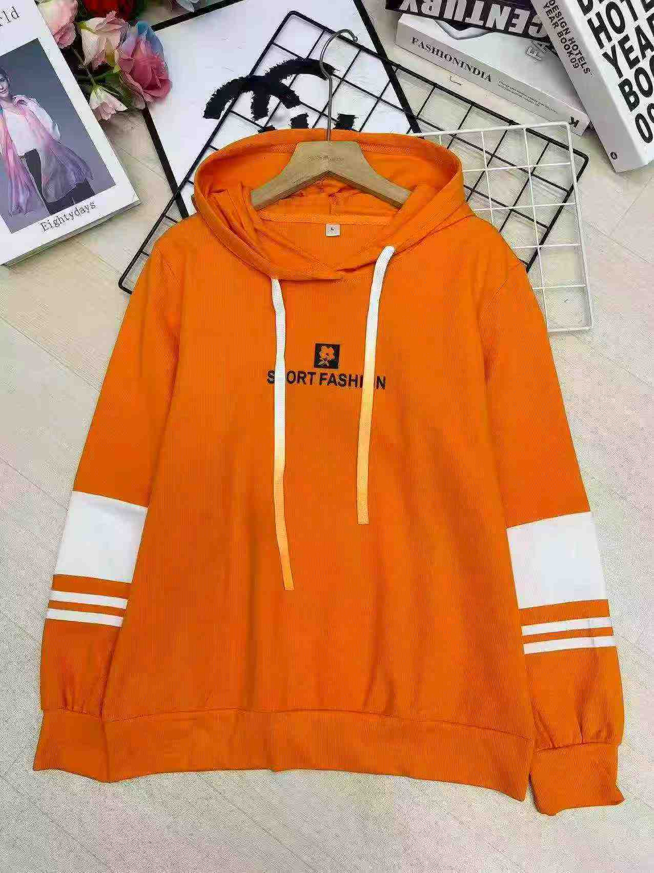 Sweatshirt Hoodie Campuran Katun Wanita, 403 Potong - Image 8