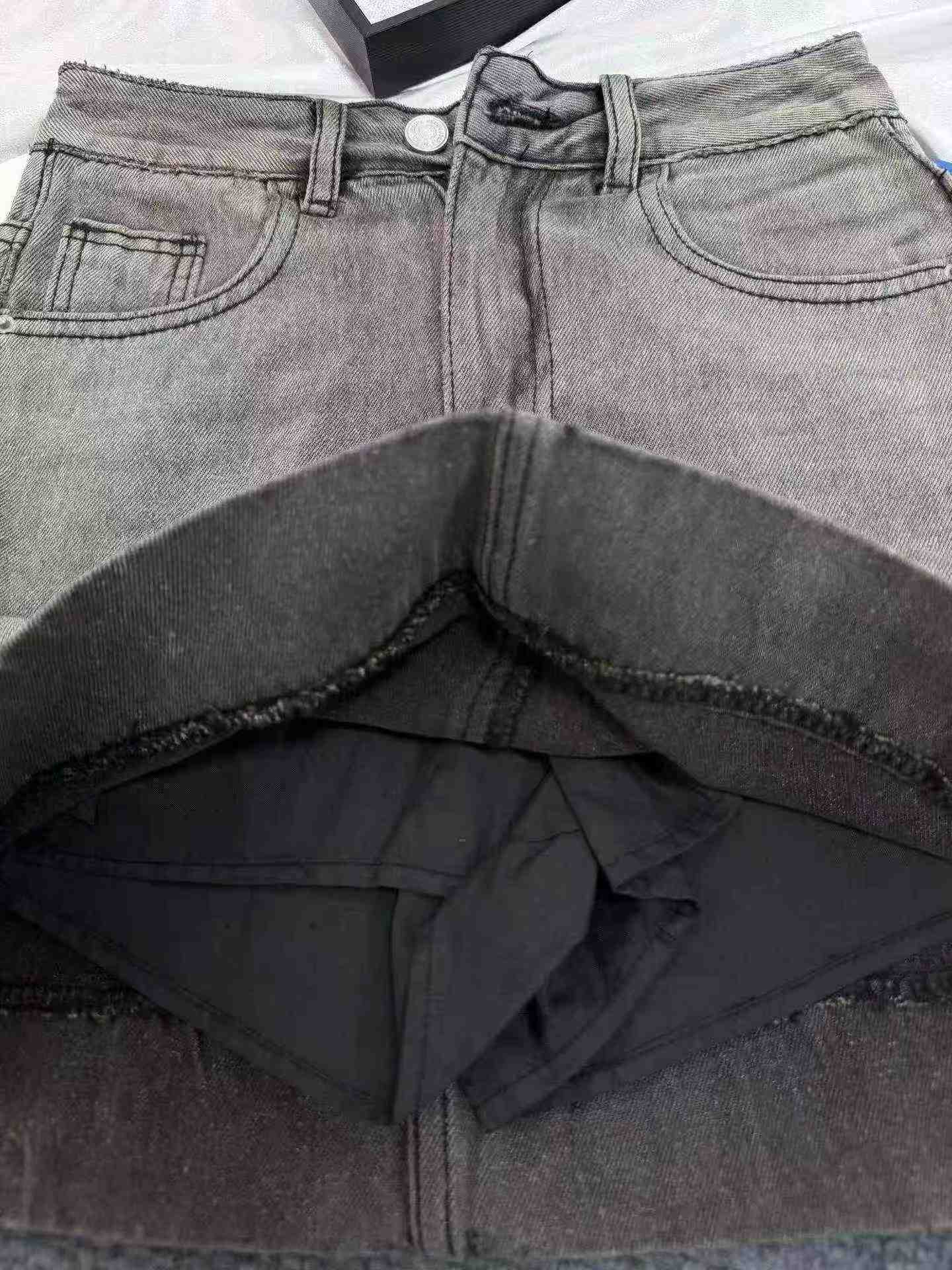 Falda-pantalón vaquera vintage de estilo chica a la moda, cintura alta de verano para mujer, 210 piezas - Image 6