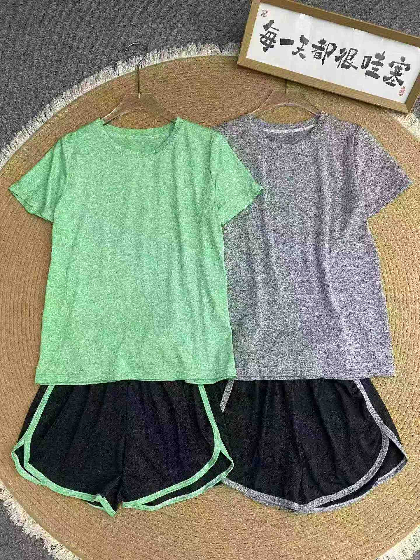 129 Buah Set Dua Helai Lengan Pendek Cepat Kering Yoga Kasual - Image 3