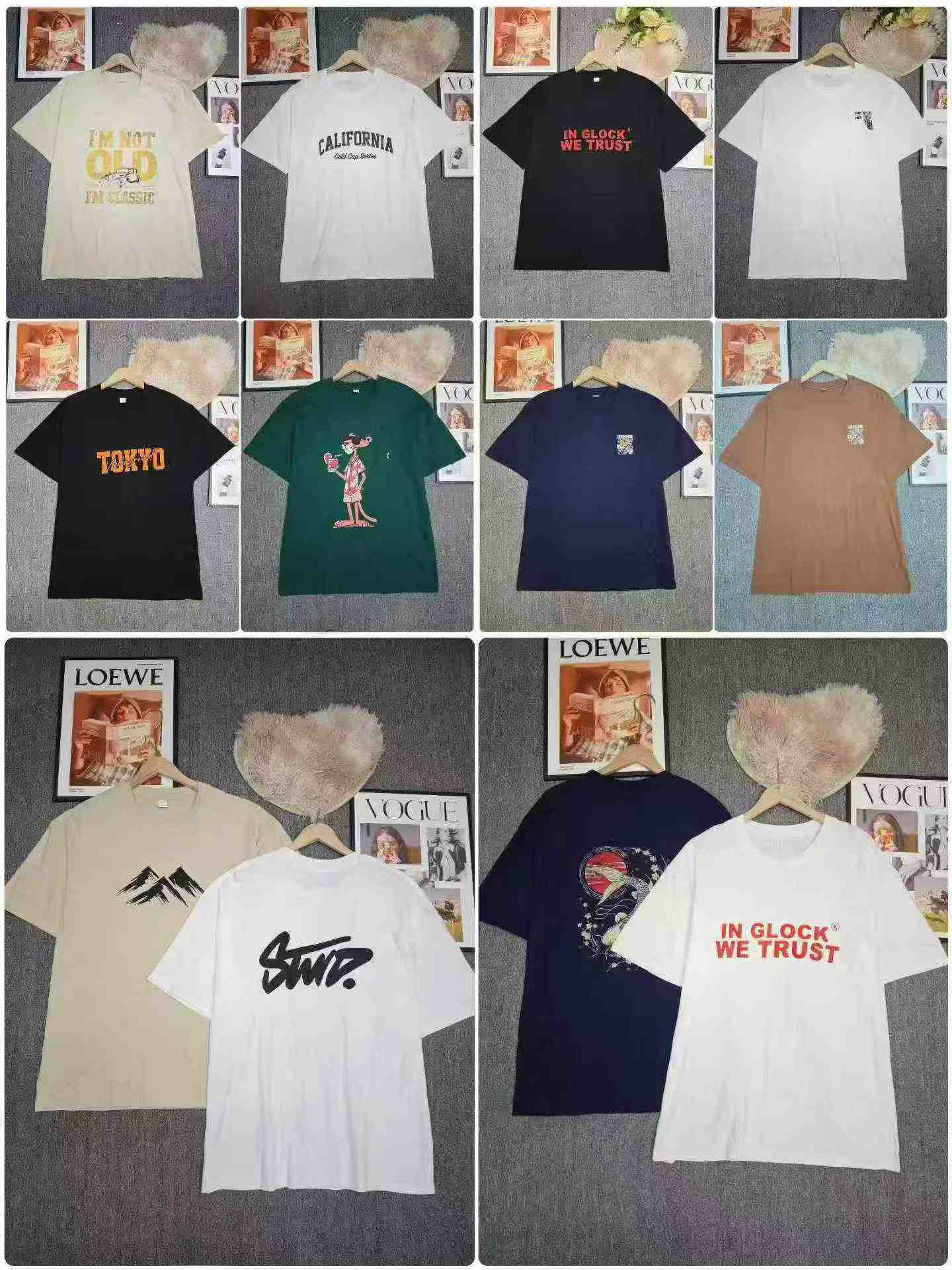 9000 Keping Baju-T Lelaki Oversized 100% Kapas Berat Tebal Jenama Trendi - Image 5